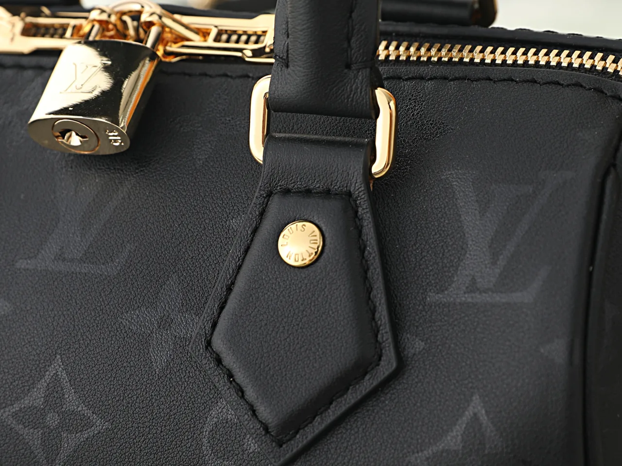 Louis Vuitton Cowhide Quilted Monogram Handbag in Black · view 5
