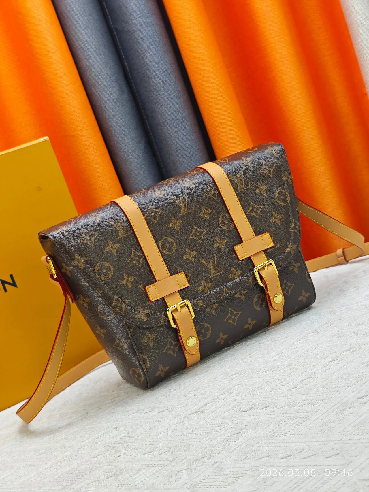 Louis Vuitton Cowhide Messenger Bag in Brown · view 2