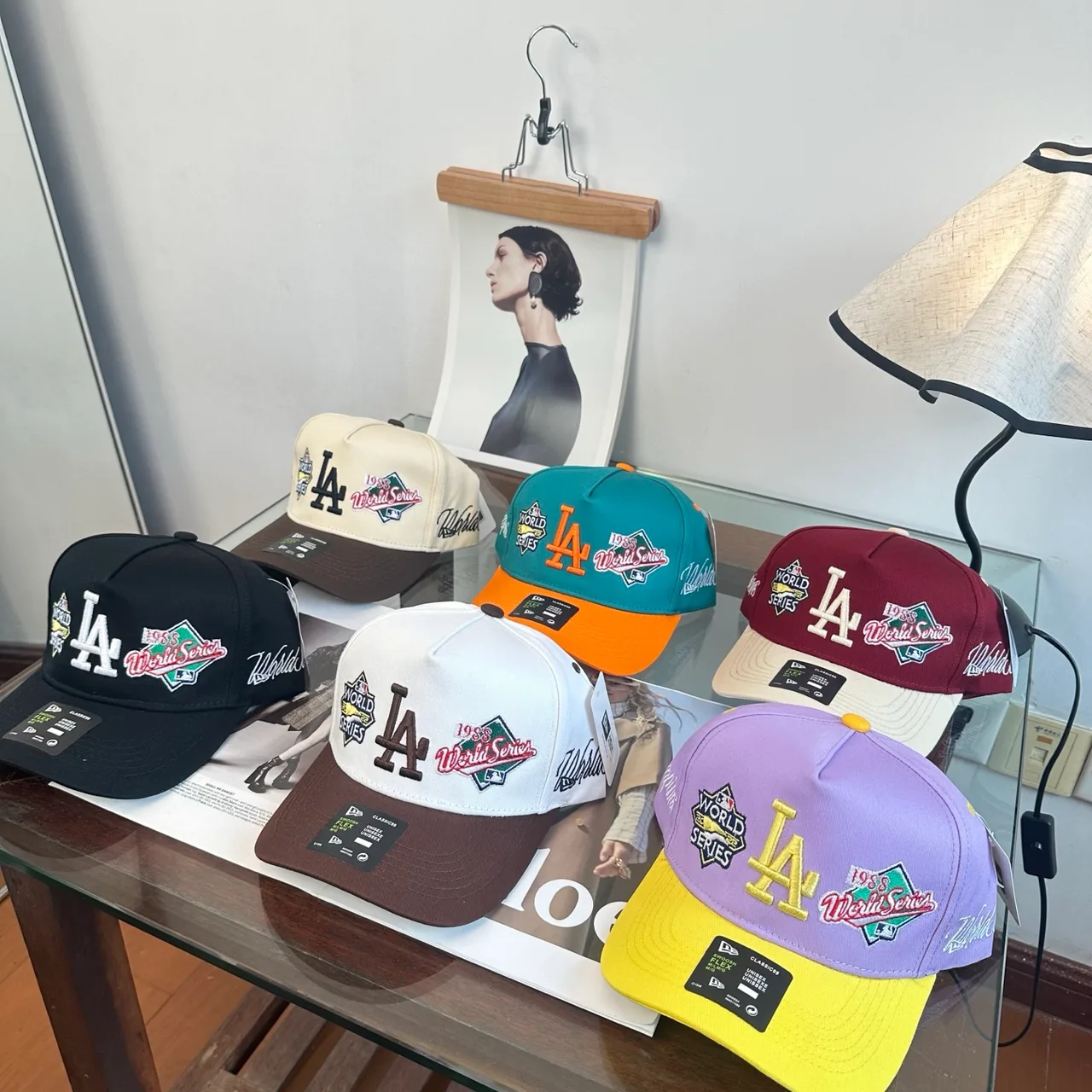 New Era LA World Series Cap in Black & Beige & Green & Burgundy & White & Purple · view 1