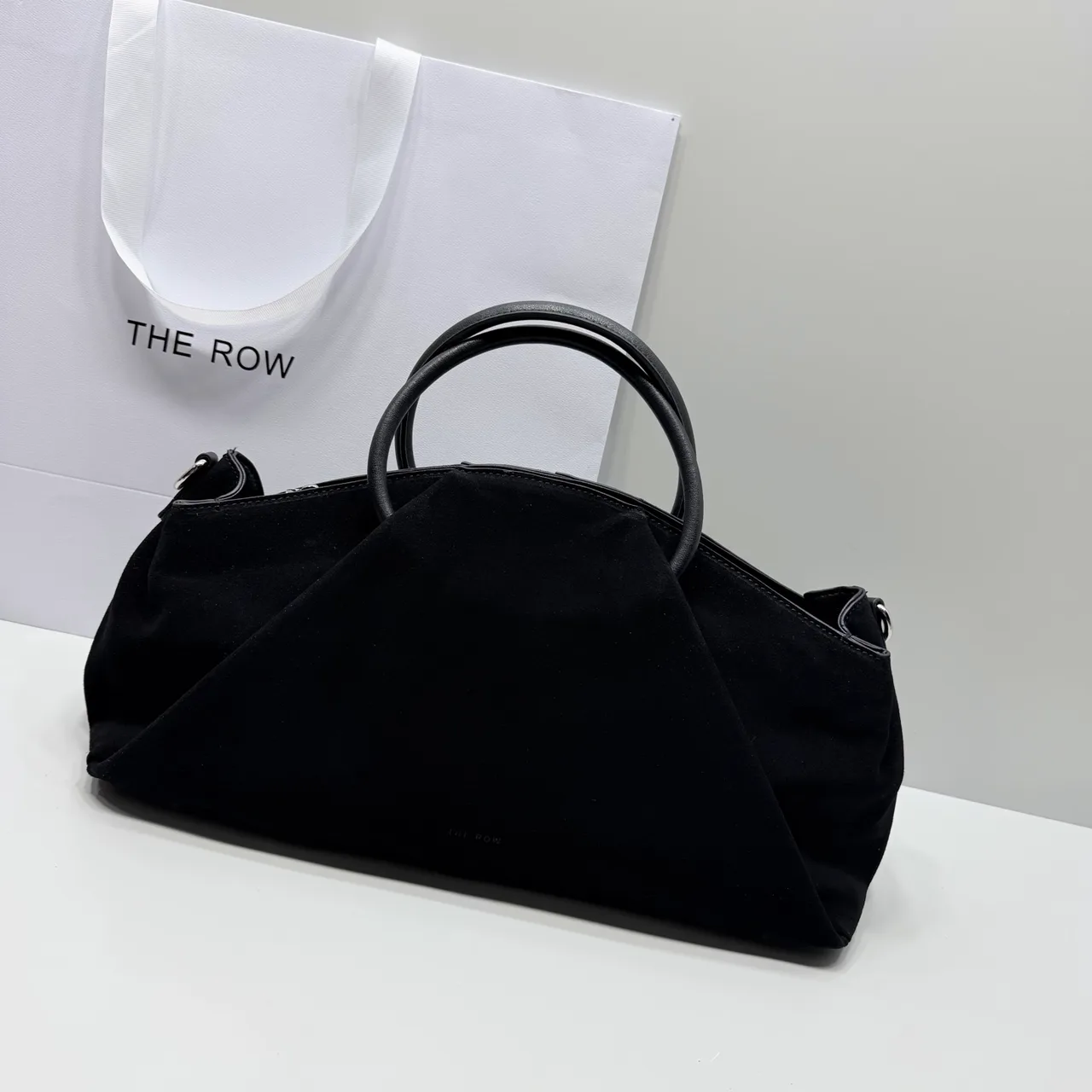 The Row Top-Handle Bag in Black · view 2