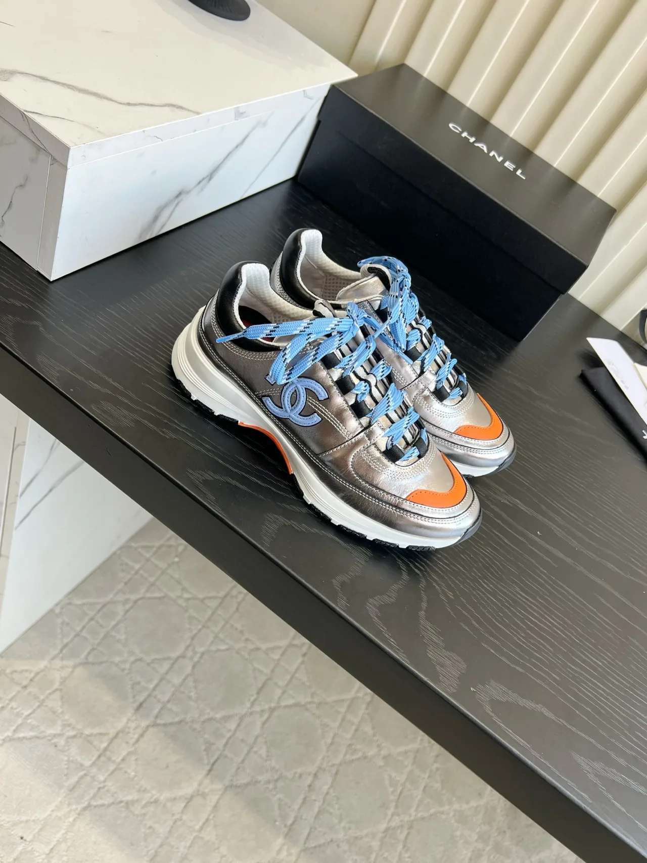 Chanel Sneakers in Silver · view 3