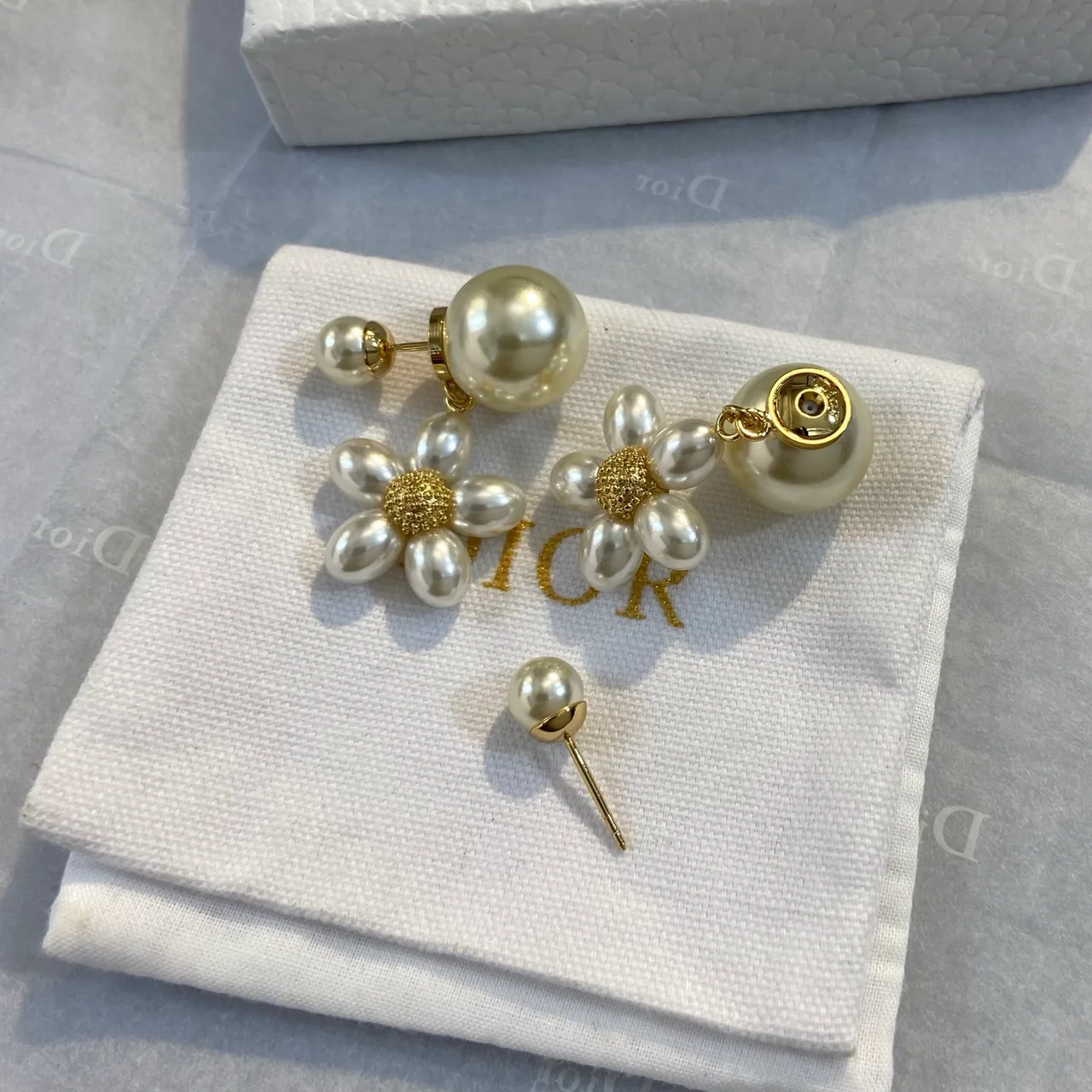 Dior Glossy Earrings in Gold · view 4