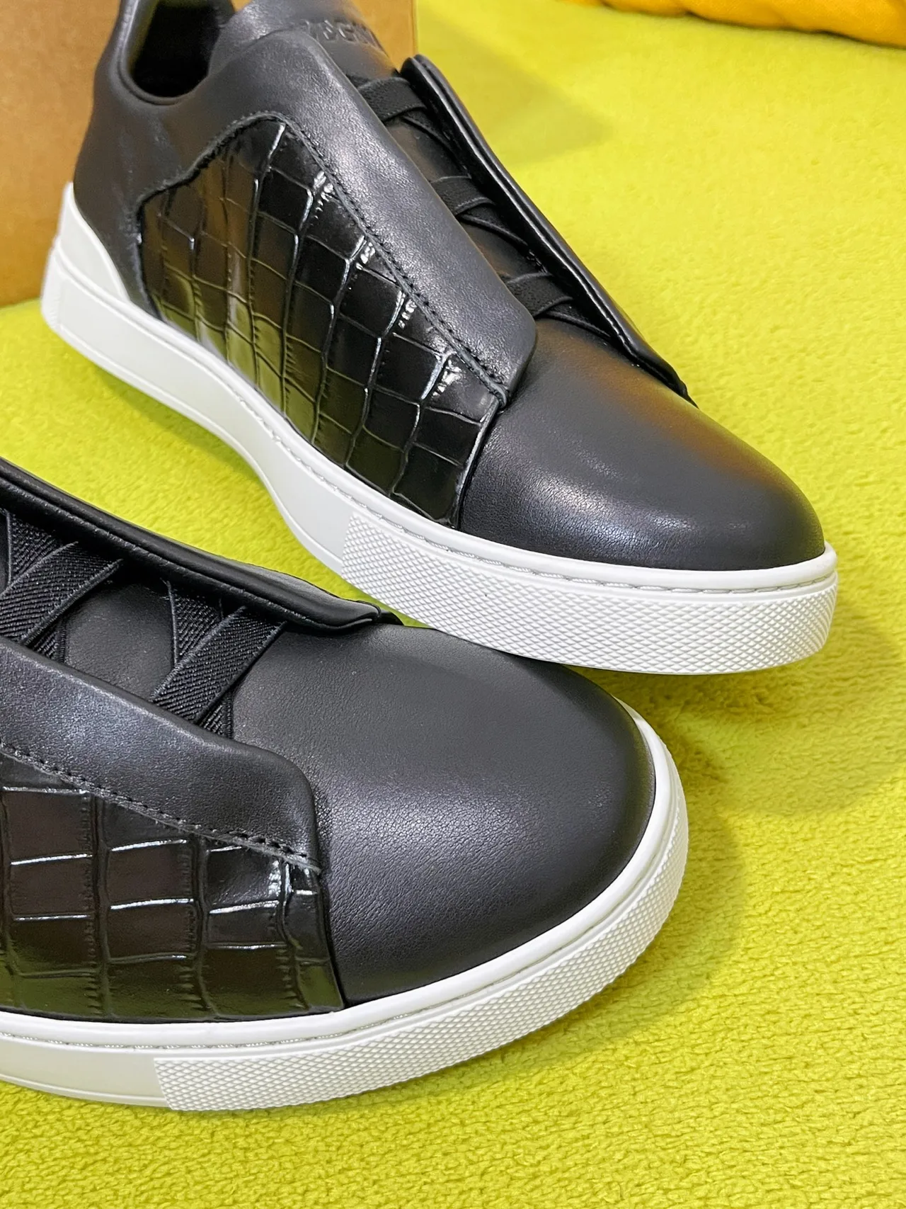 Zegna Slip-On Sneakers in Black · view 6