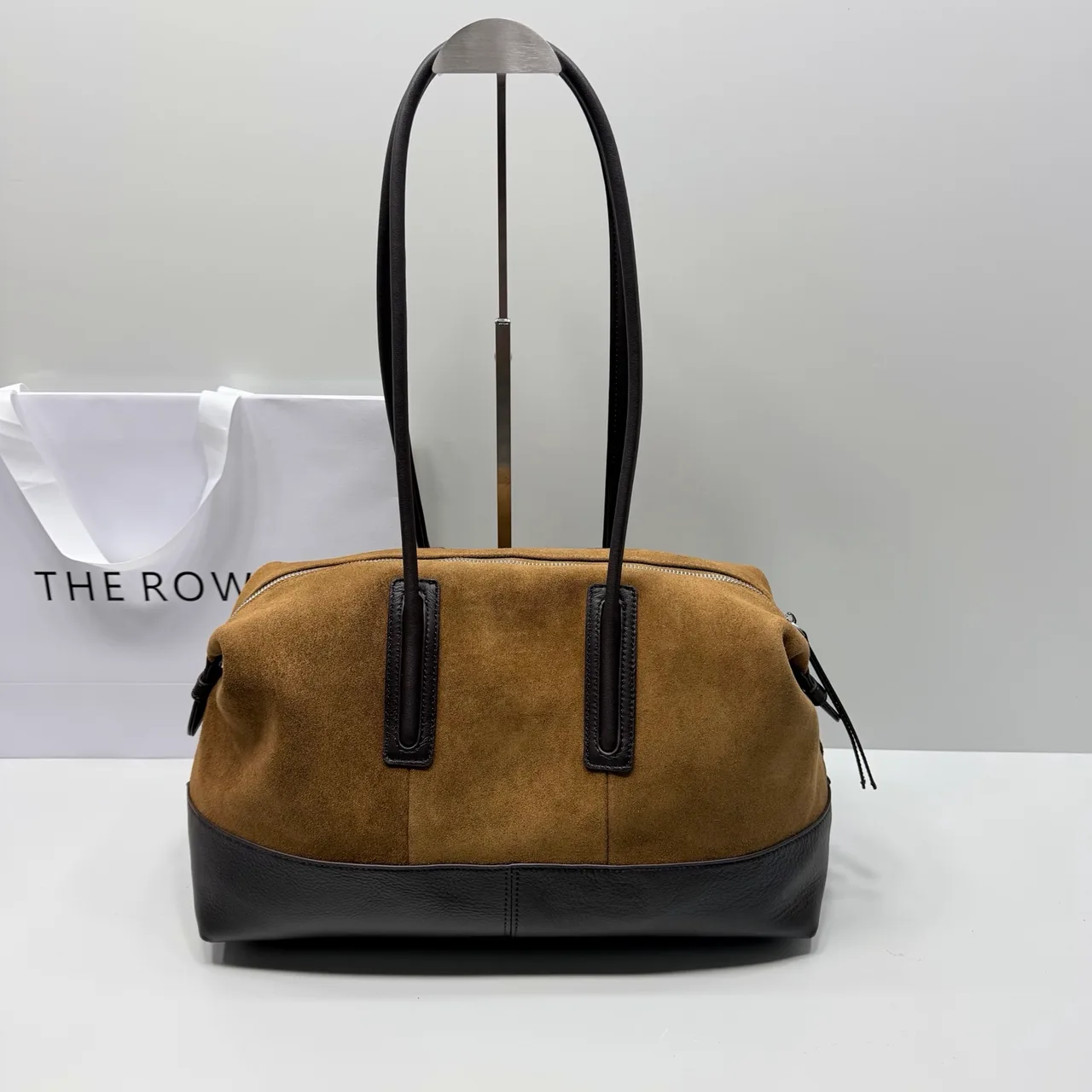 The Row Cowhide Suede Suede-Look Shoulder Bag in Brown · view 5