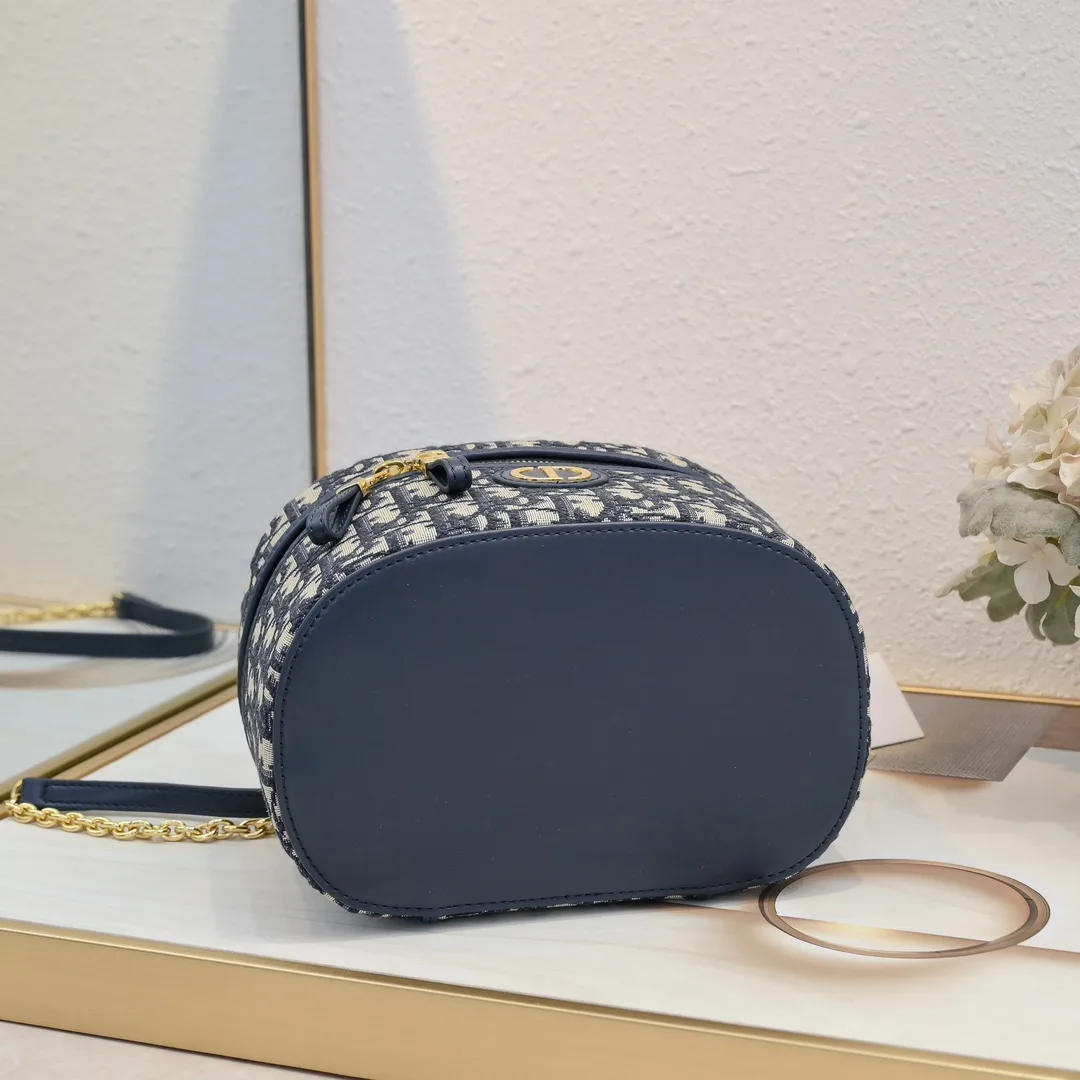 Dior Monogram Zip Vanity Case in Blue · view 5