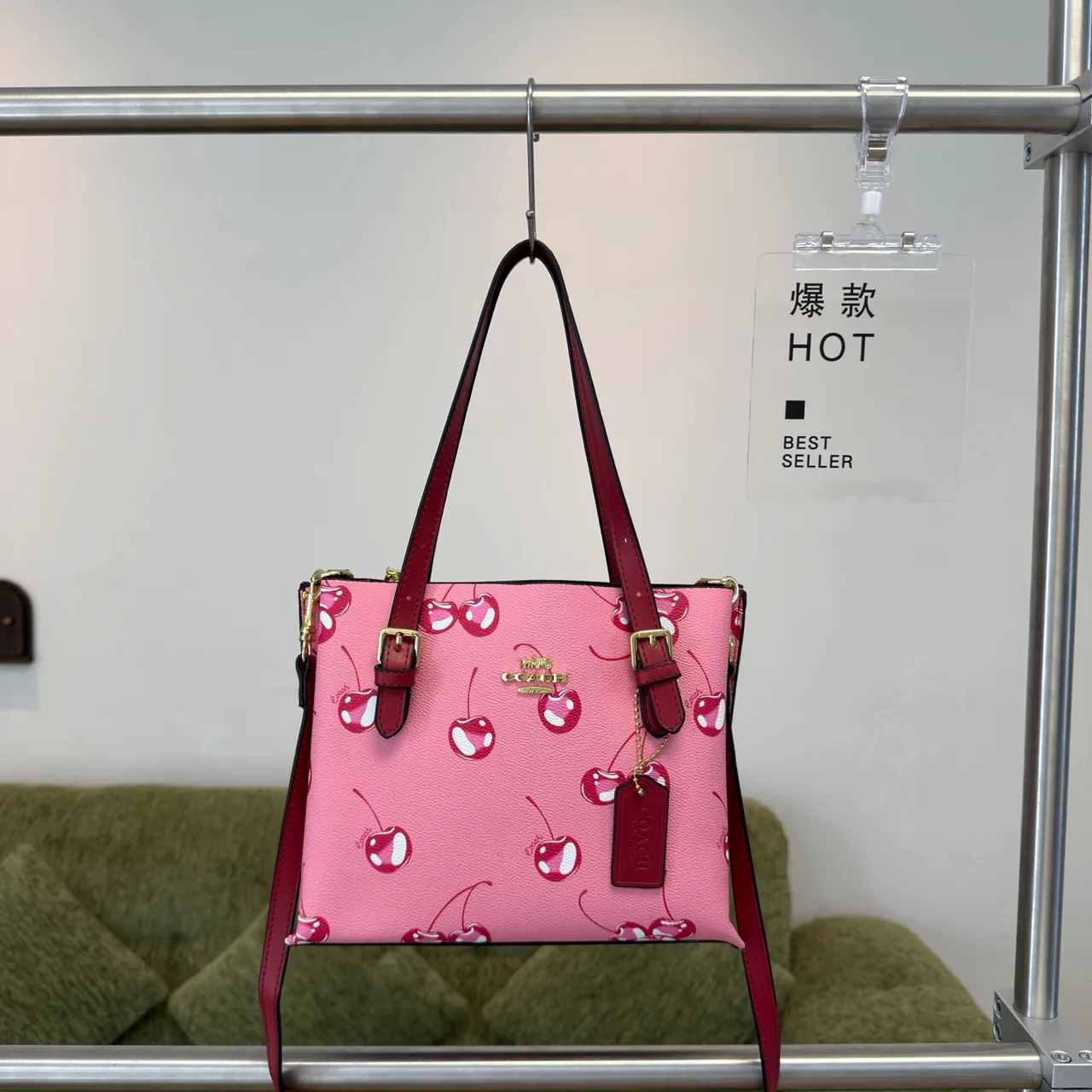 Coach 2030 Tote in Beige & Black & Pink & Grey & Brown · view 2