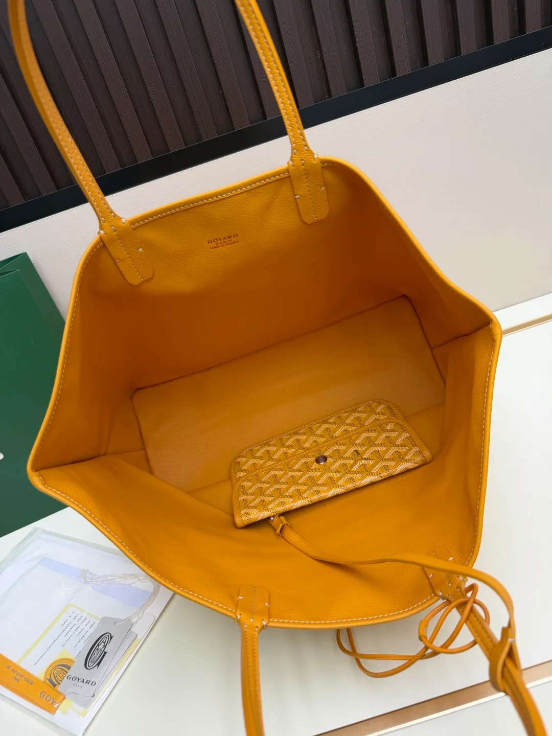 Goyard Canvas Smooth Saint Louis Tote in Yellow · view 6