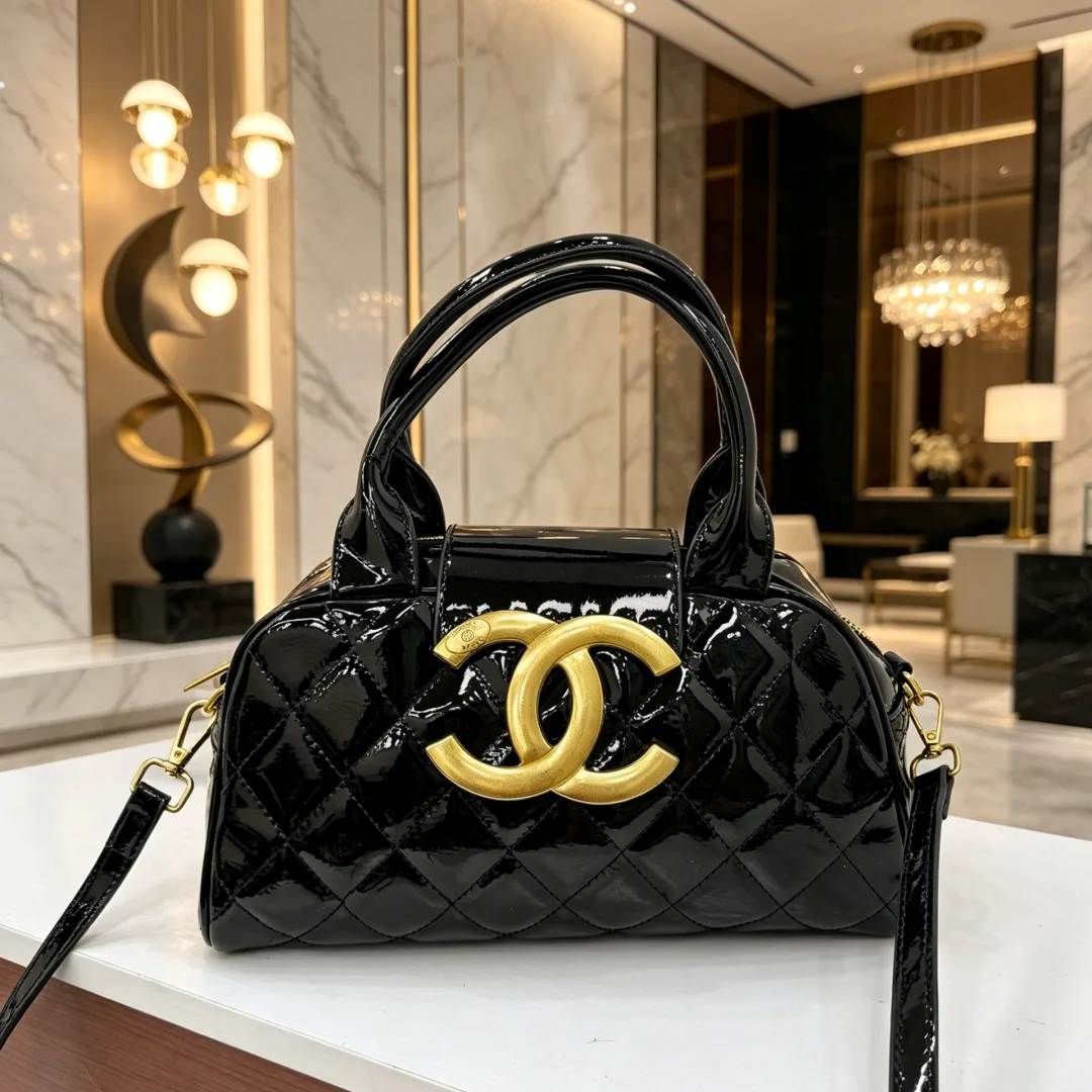 Chanel Large CC Top Handle Bag in Black / Beige / White / Brown / Red / Pink · view 1