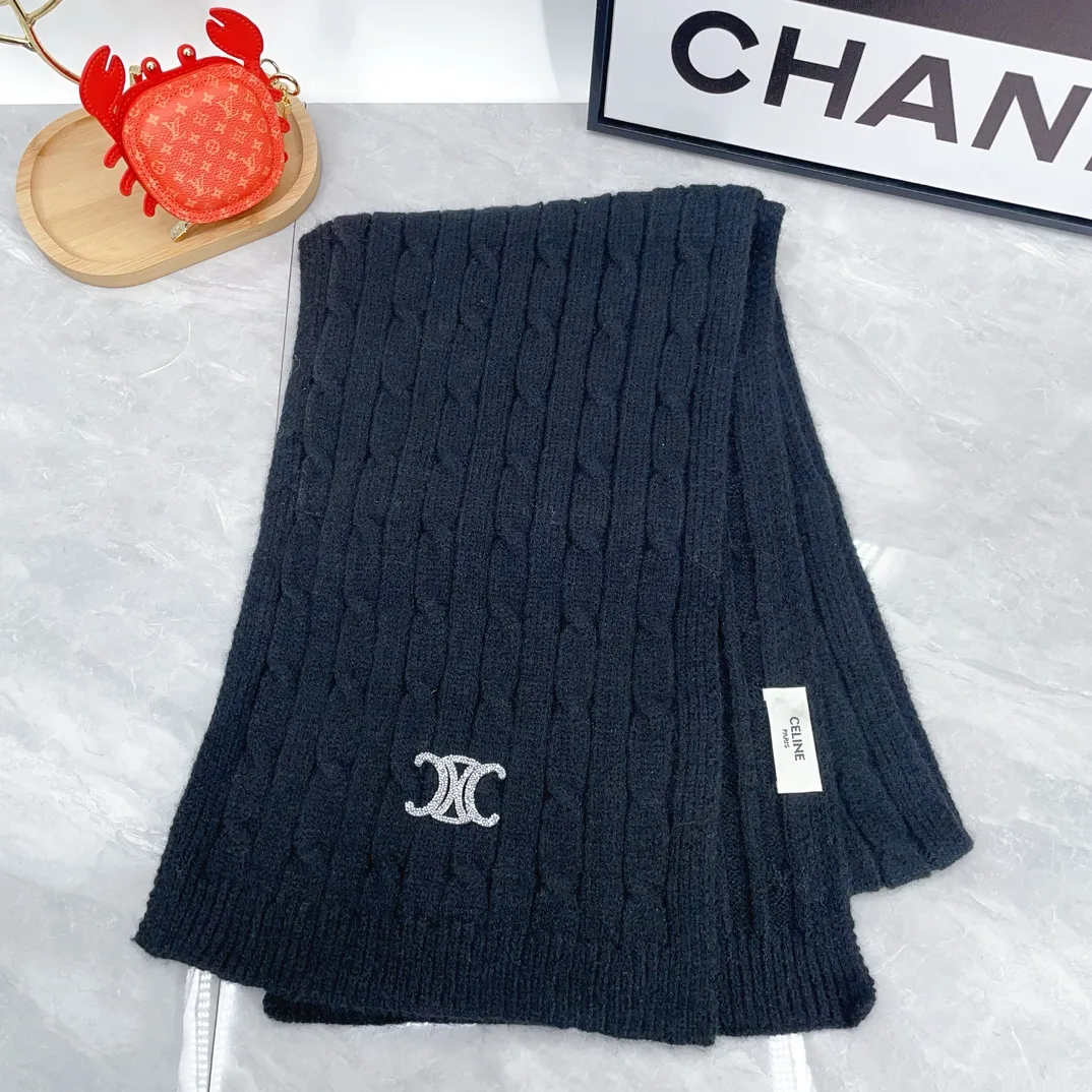 Celine Hat Scarf and Gloves Set in Black · view 3