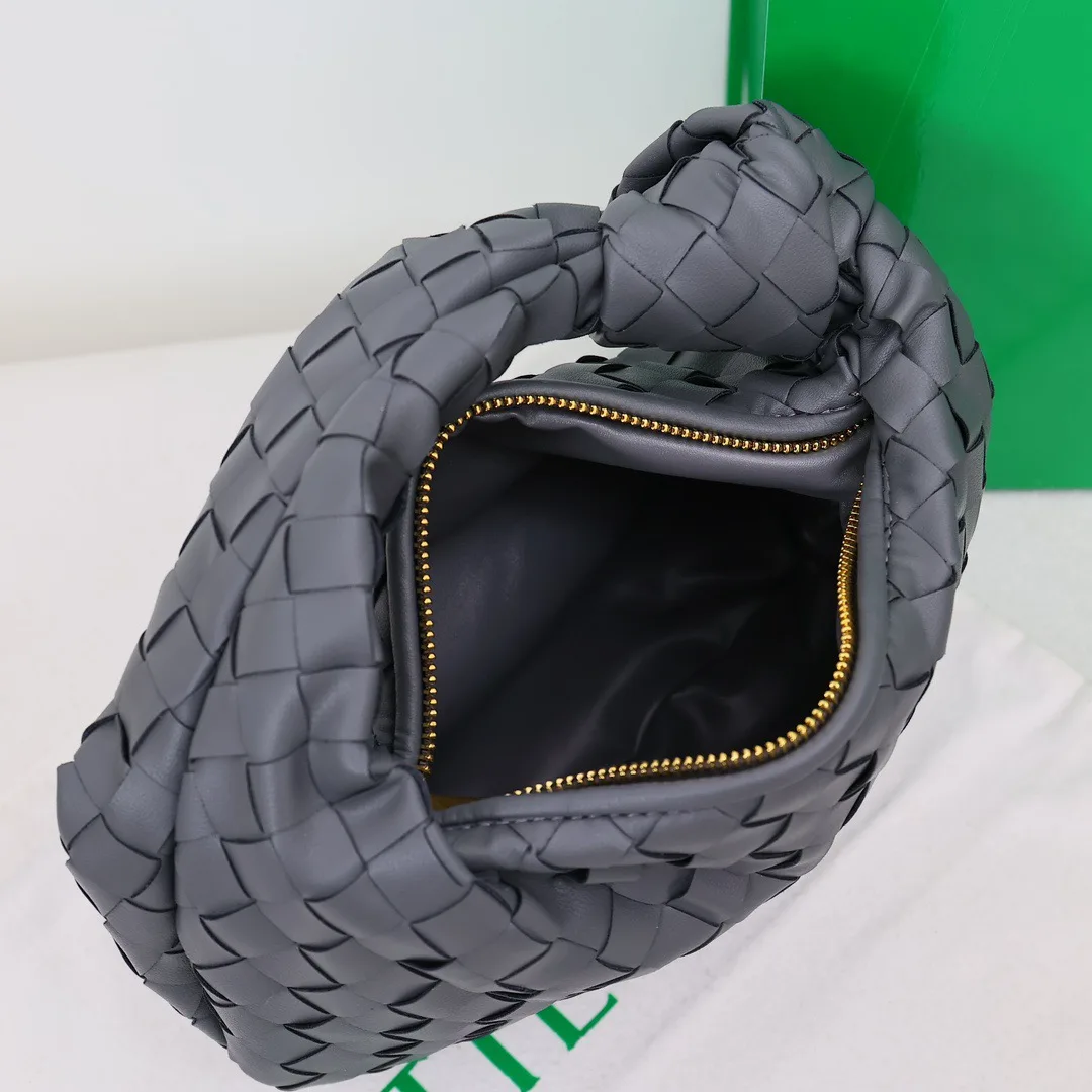 Bottega Veneta Sheepskin Smooth Woven Hobo Bag in Grey · view 6