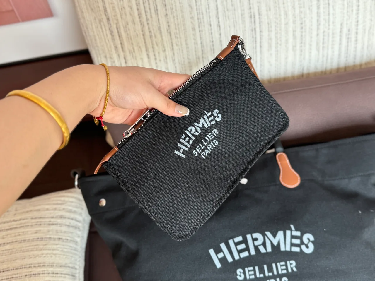 Hermes Aline Tote in Green · view 5