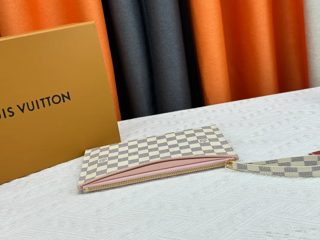Louis Vuitton Calfskin Wristlet Pouch in White · view 5