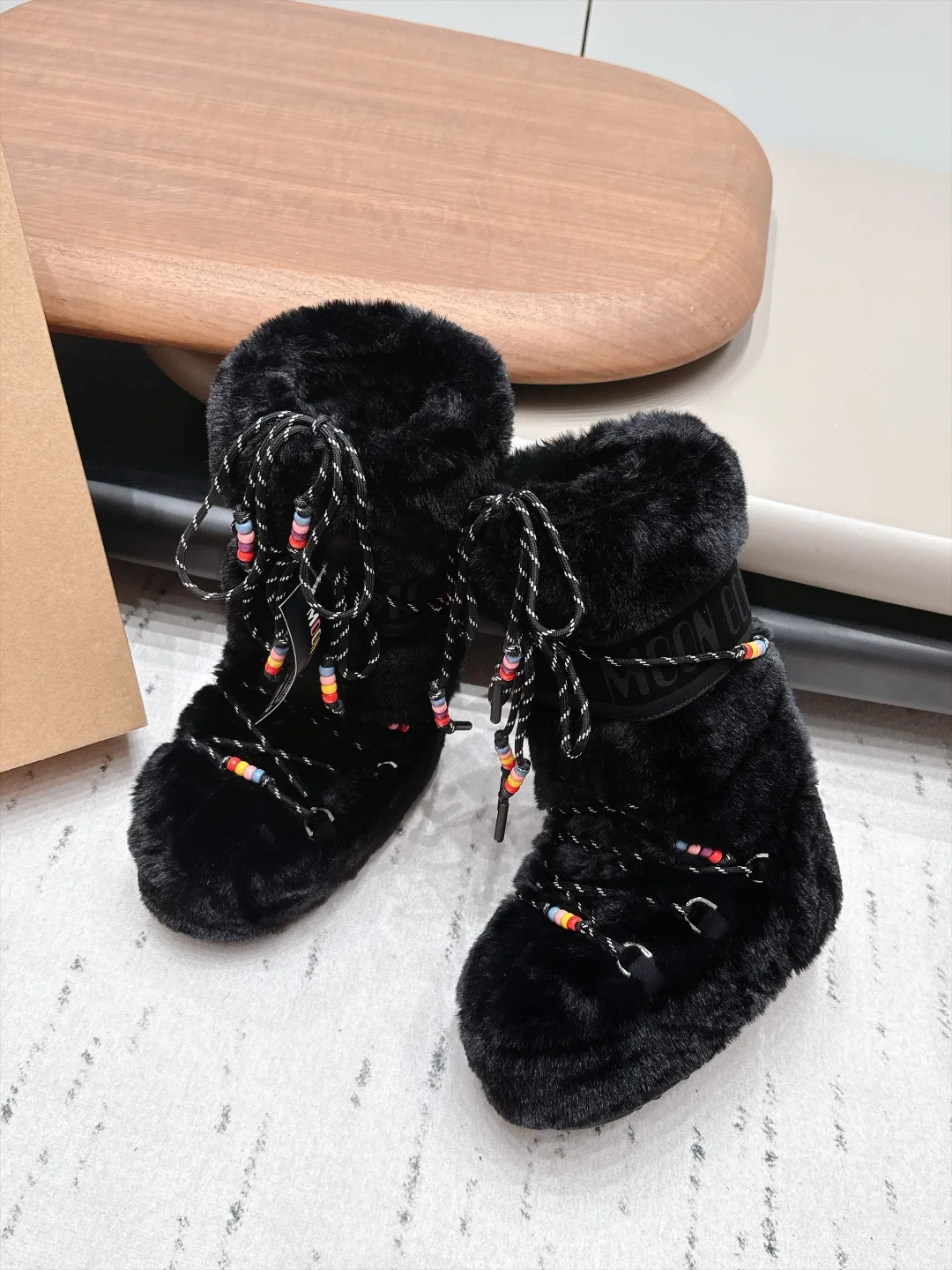 Moon Boot Snow Boots in Black · view 3