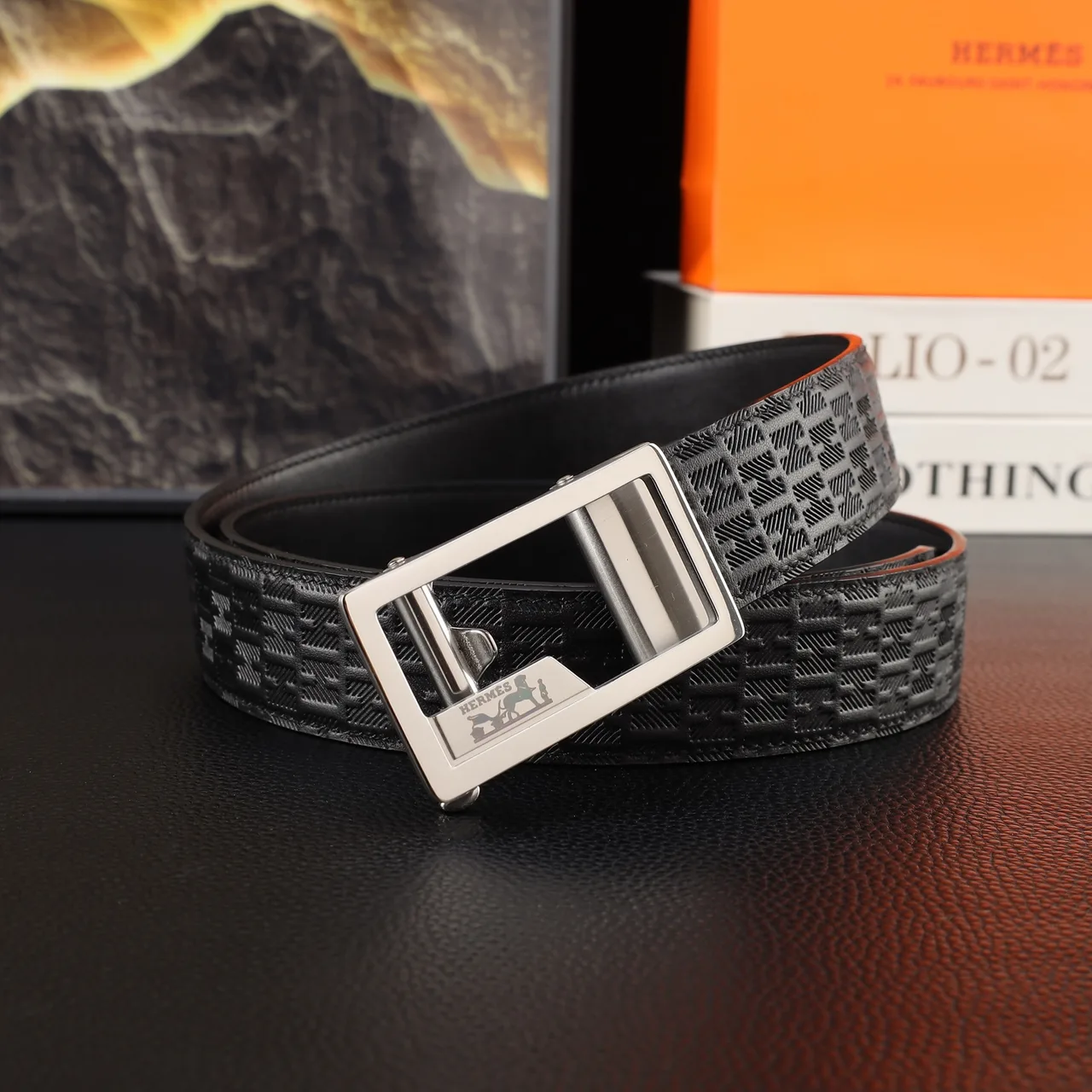 Hermes Automatic Belt in Black · view 1
