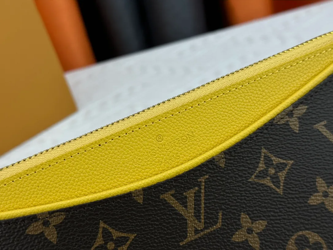 Louis Vuitton Calfskin Wristlet Pouch in Brown · view 6