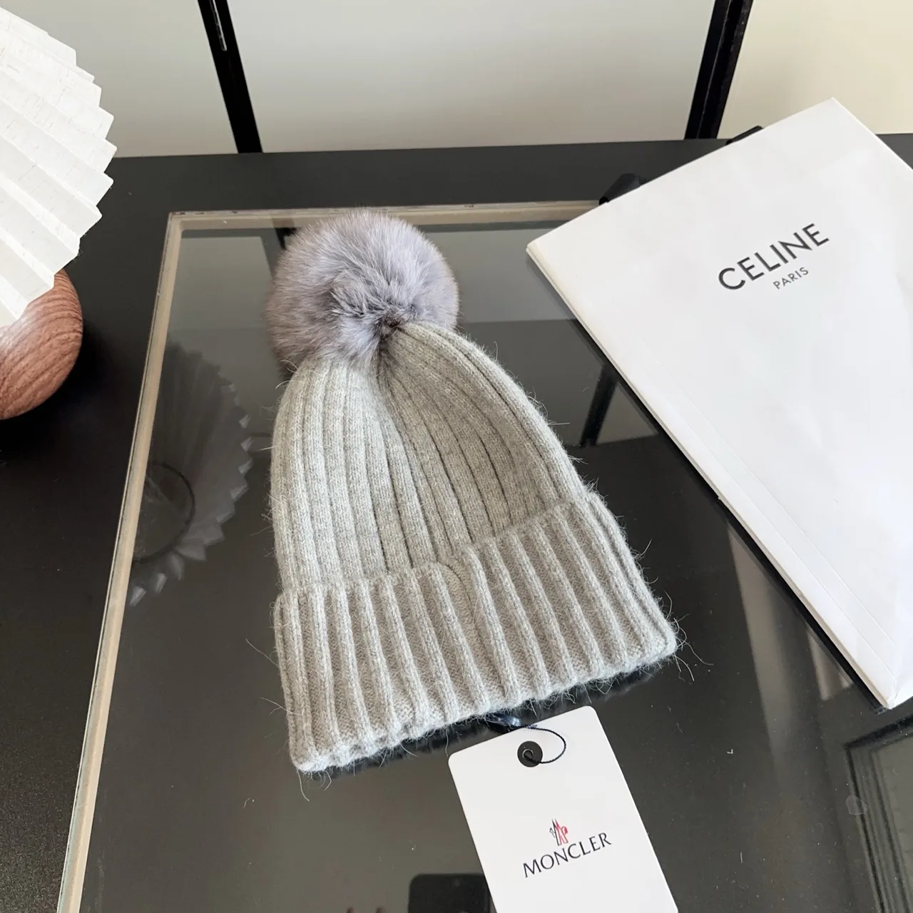 Moncler Beanie in Grey · view 7