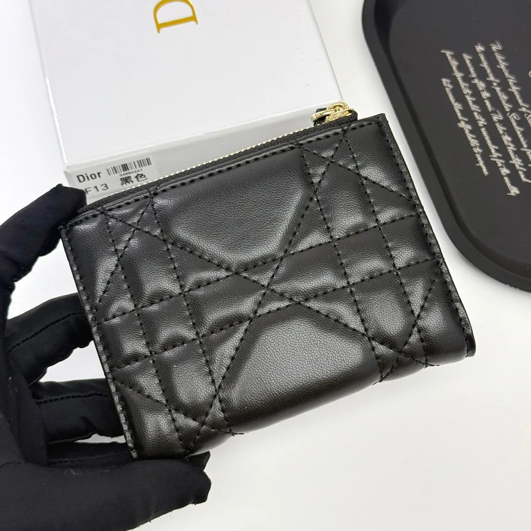 Dior Lambskin Bifold Wallet in Black · view 3