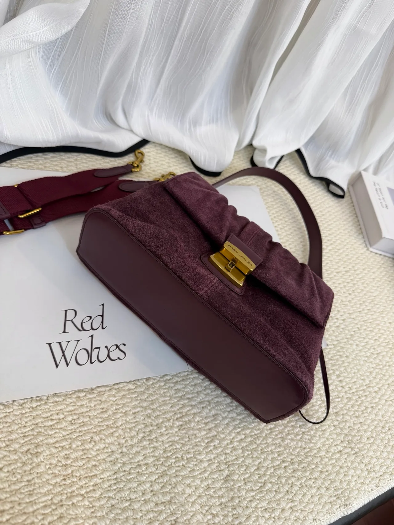 Marc Jacobs Cowhide Clutch in Burgundy · view 6