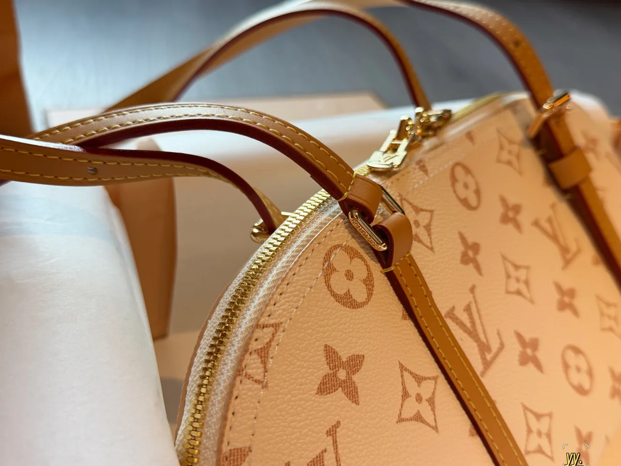 Louis Vuitton Monogram Top-Handle Bag in Beige · view 7