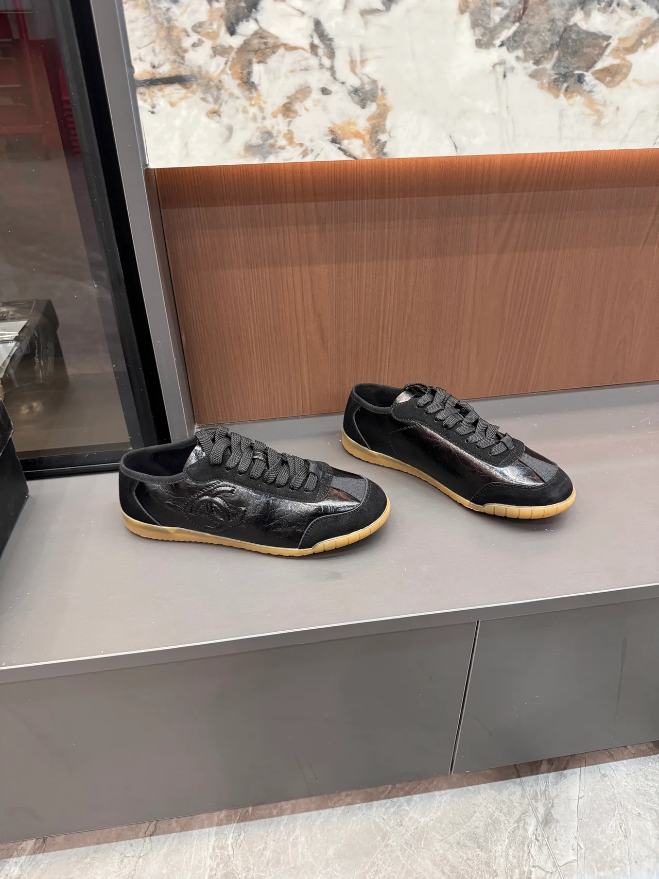 Chanel Cowhide Sneakers in Black · view 4