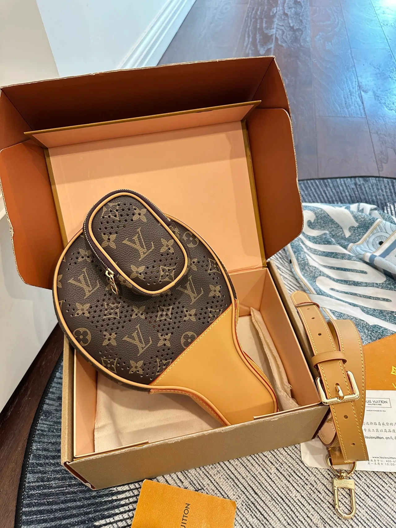 Louis Vuitton Canvas Round Backpack in Brown · view 1