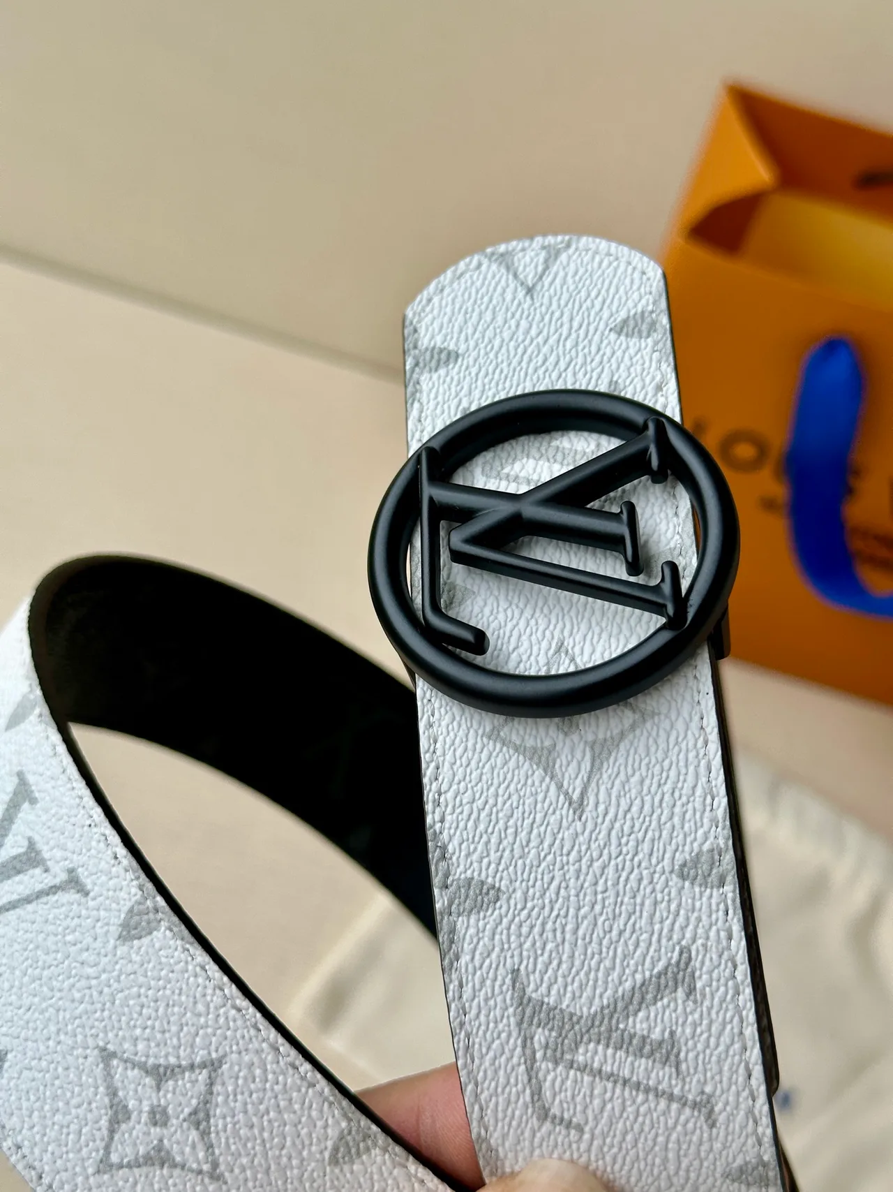 Louis Vuitton Canvas Belt in White · view 6