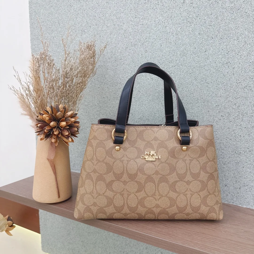 Coach Signature Tote in Grey & Beige · view 5