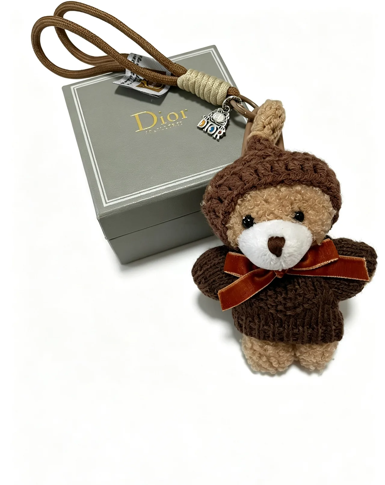 Dior Teddy Bear Bag Charm in Brown · view 7