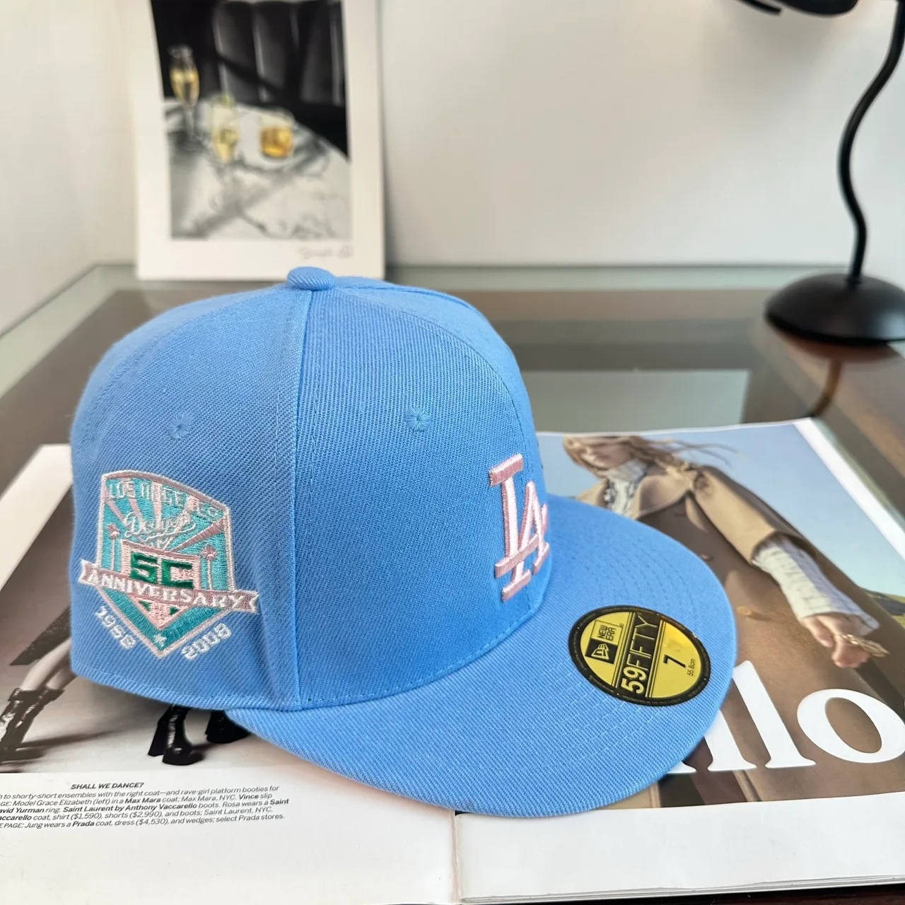 New Era LA fitted graphic cap in Black & Yellow & Red & Blue · view 7