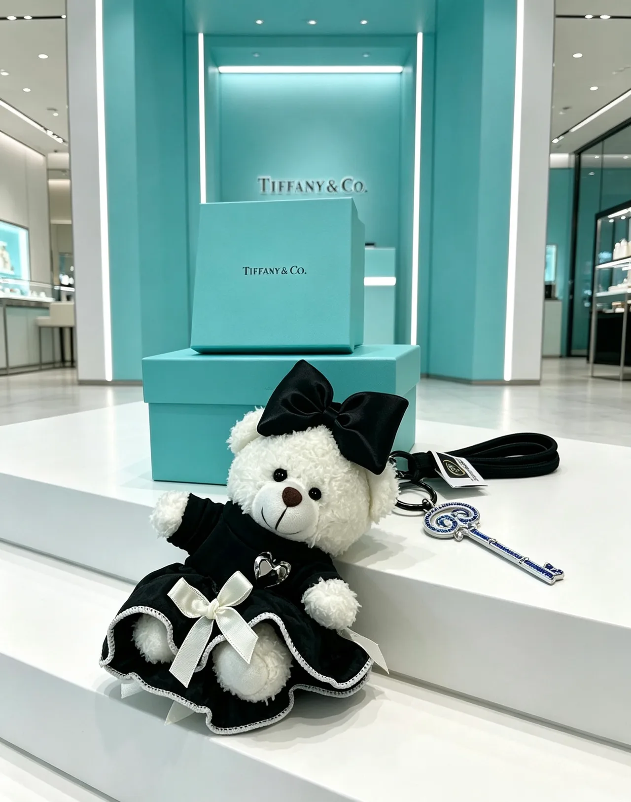 Tiffany & Co. Cat Keychain in White · view 4
