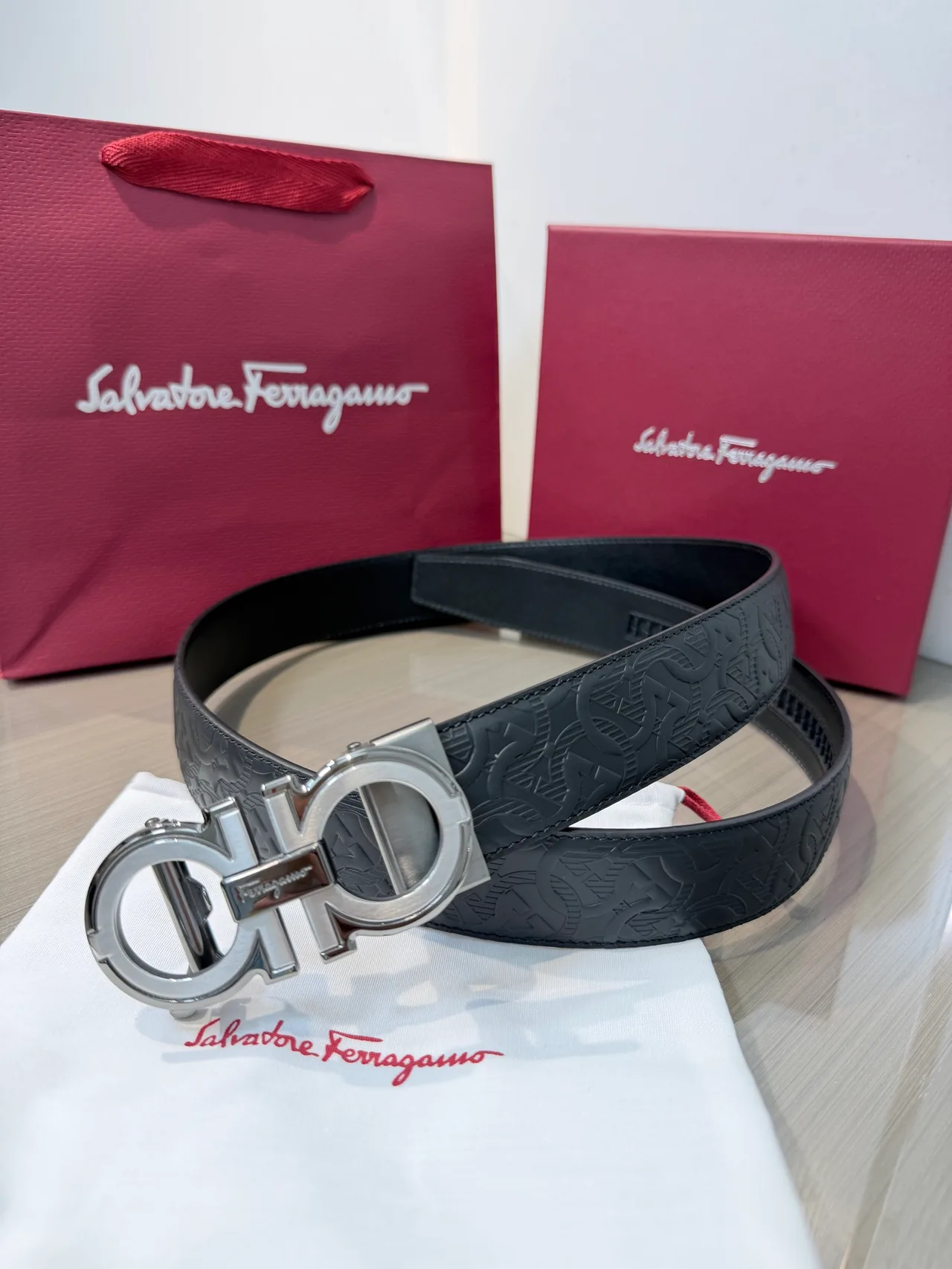 Ferragamo Belt in Black · view 3