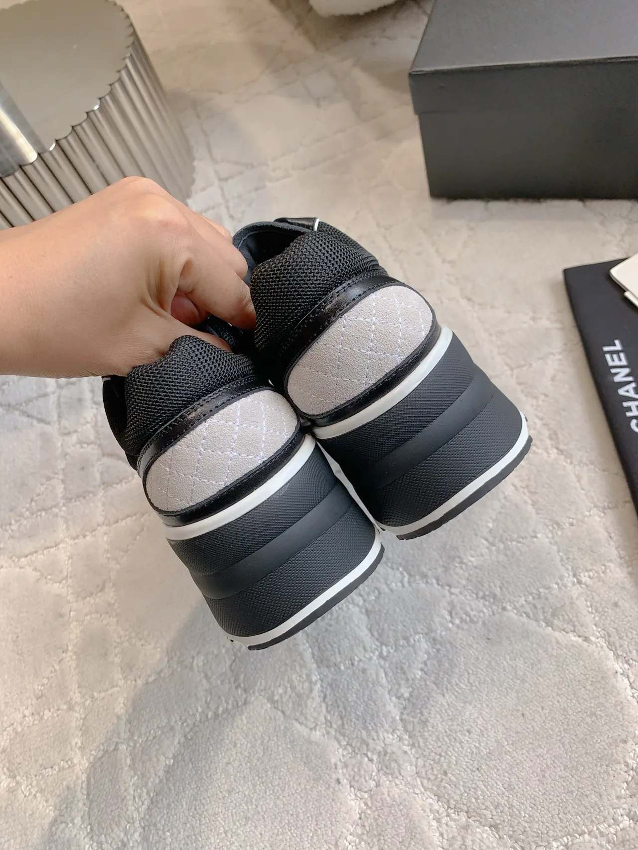 Chanel Cowhide Sneakers in Black · view 5