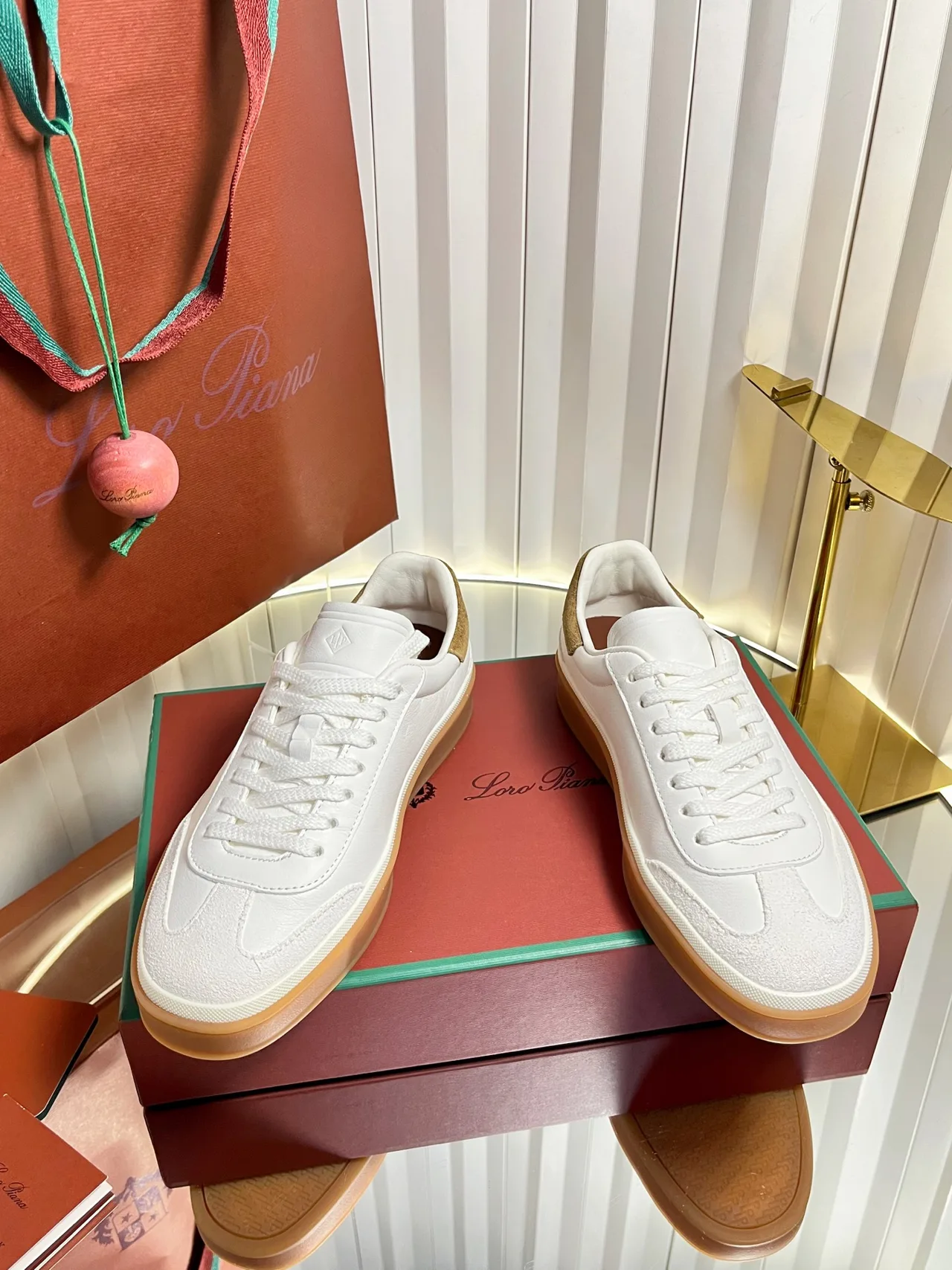 Loro Piana Cashmere Sneakers in White · view 3