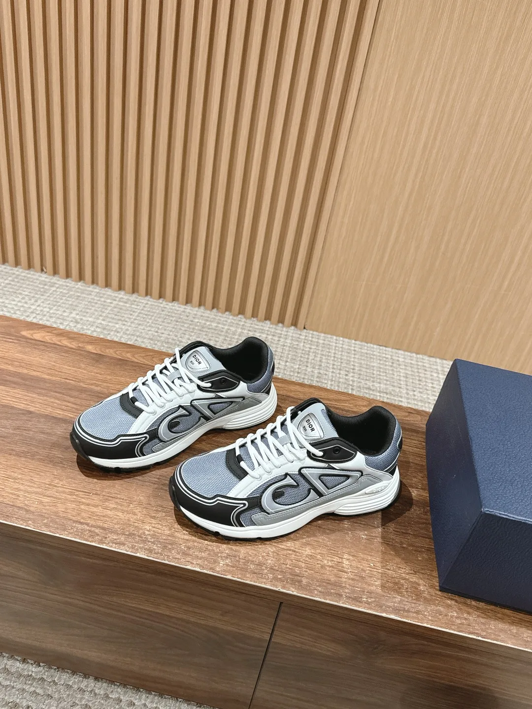 Dior Smooth Sneakers in Grey · view 2