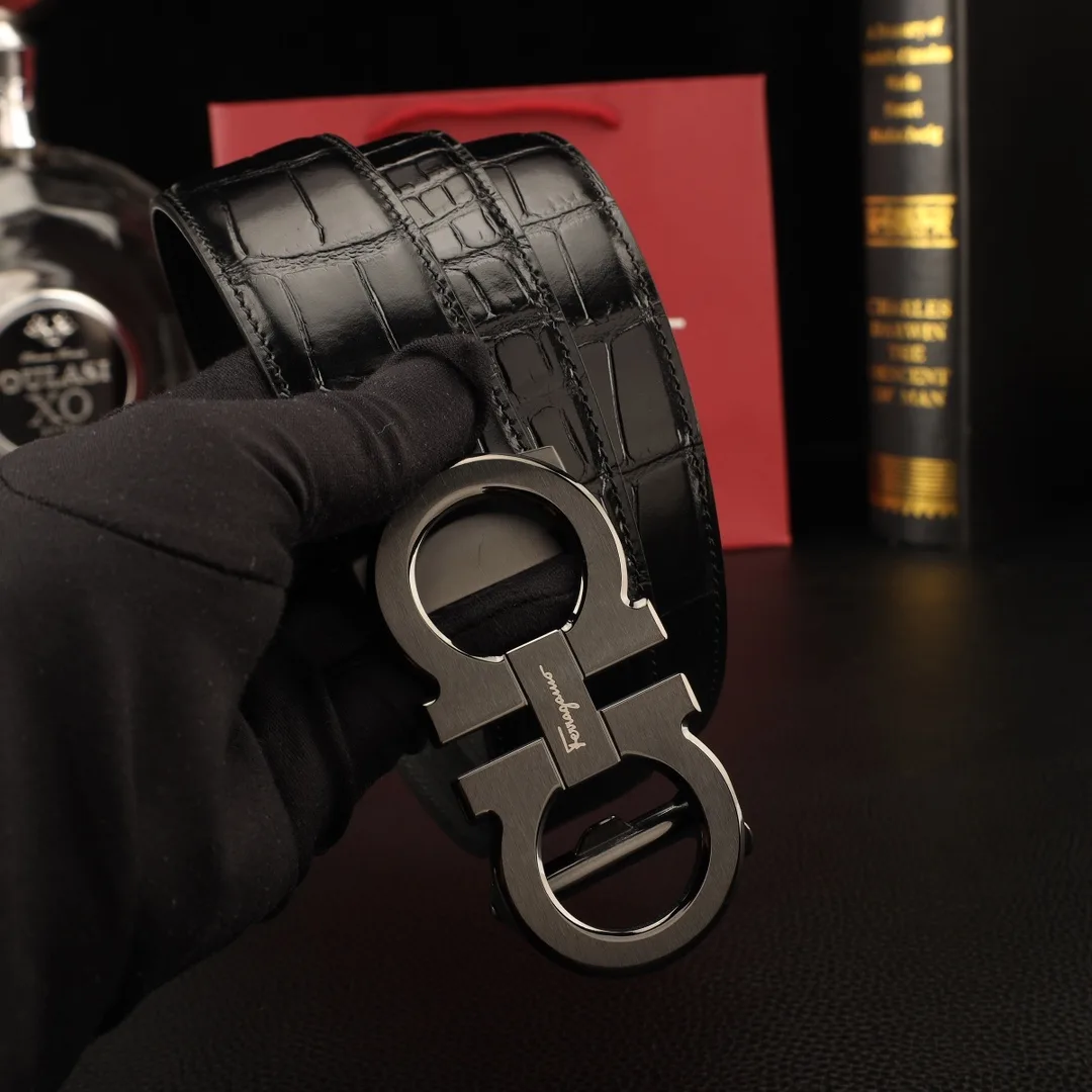 Ferragamo Gancini automatic belt in Black · view 5