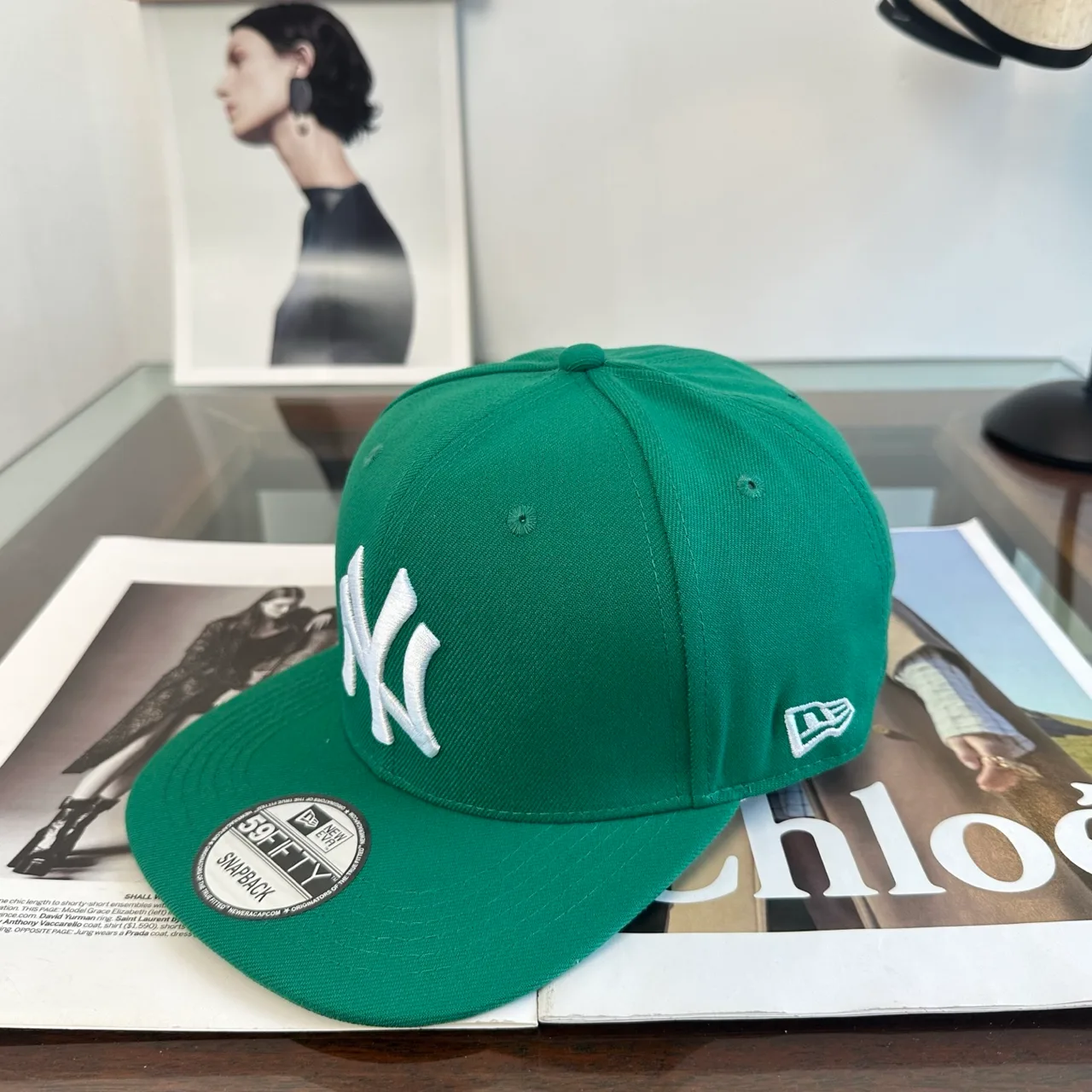 New Era NY Cap in Black & Grey & Green & Red · view 4