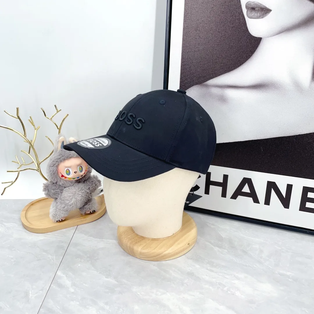 Boss Embroidered Baseball Cap in Black · view 4