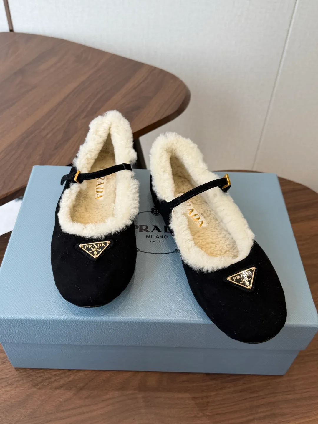 Prada Buckle Mary Jane Shoes in Black · view 2