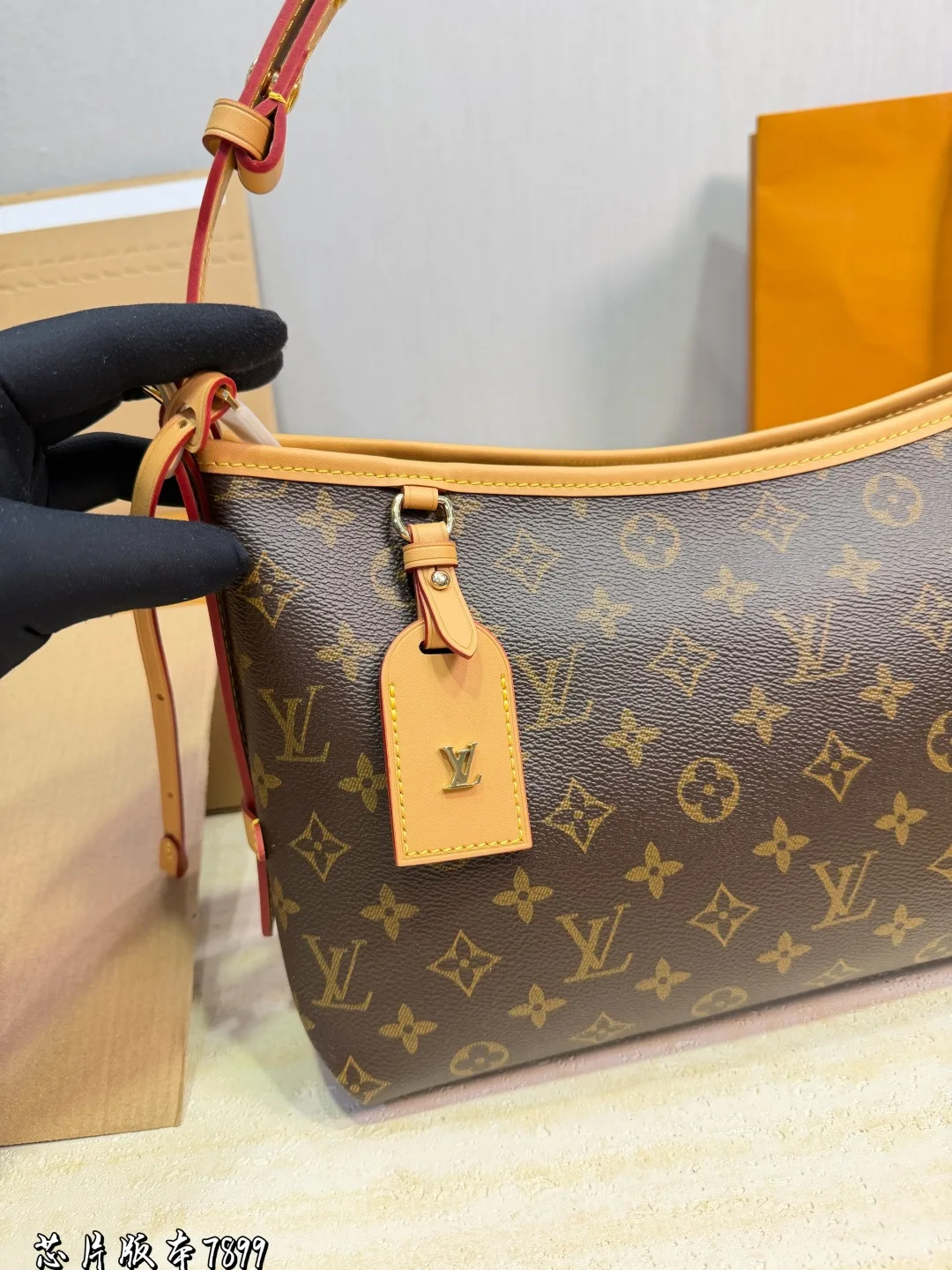 Louis Vuitton Cowhide Canvas Carryall Shoulder Bag in Brown · view 4