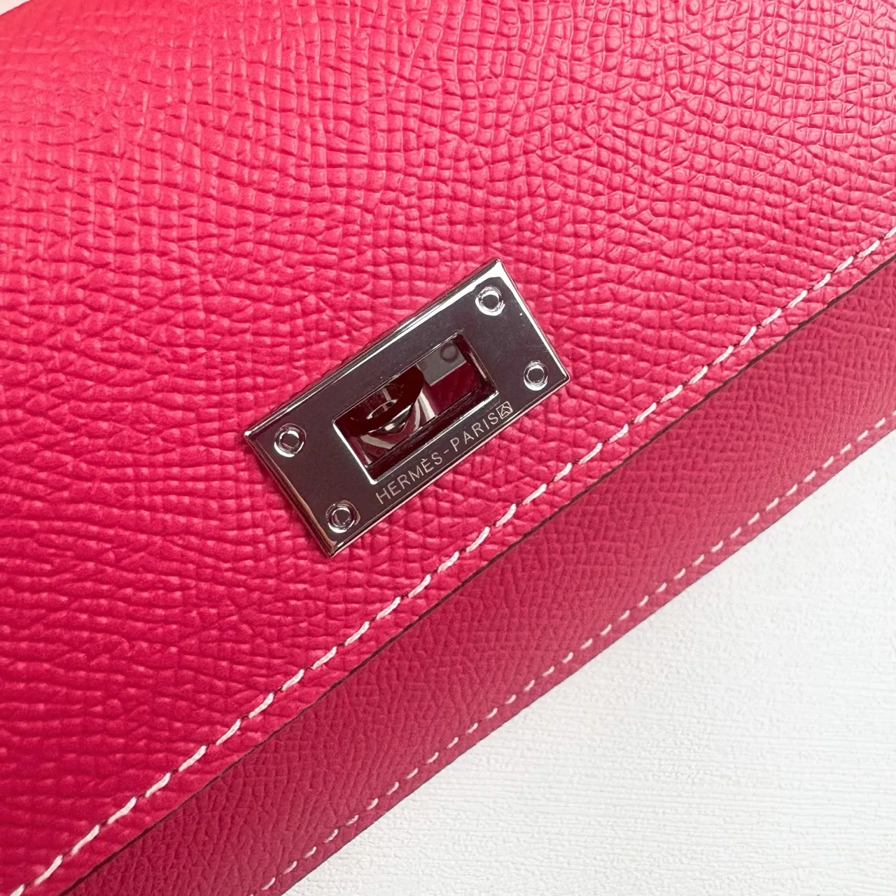 Hermes Kelly Long Wallet in White & Black & Pink & Red & Grey & Brown & Blue & Orange · view 6