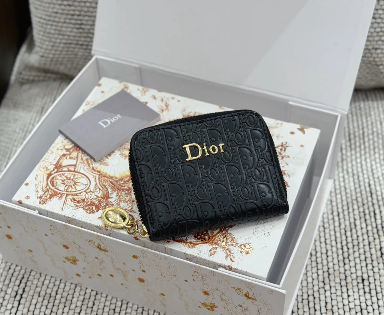Dior Wallet in White & Black & Burgundy & Blue & Grey · view 2