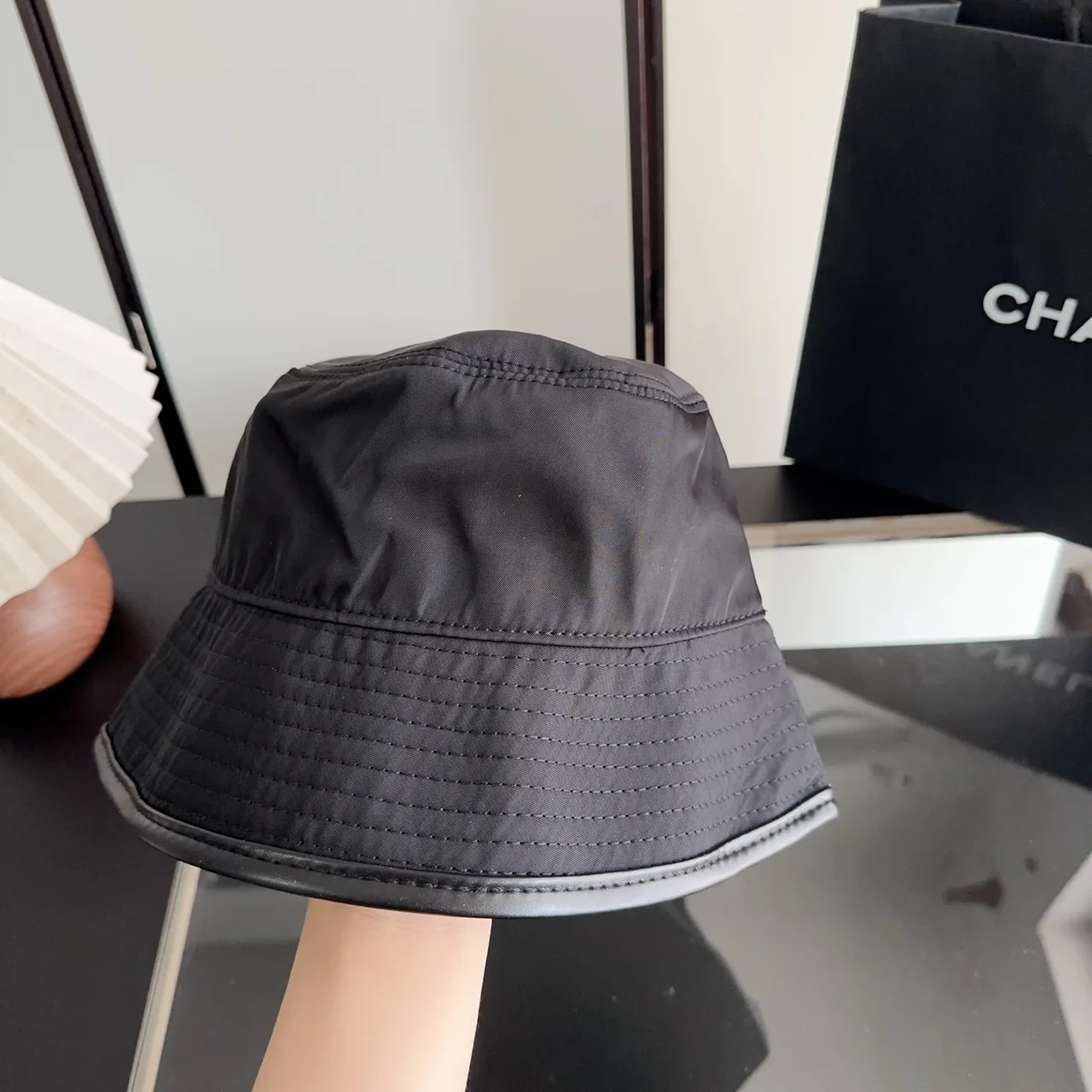Prada Bucket Hat in Black · view 5