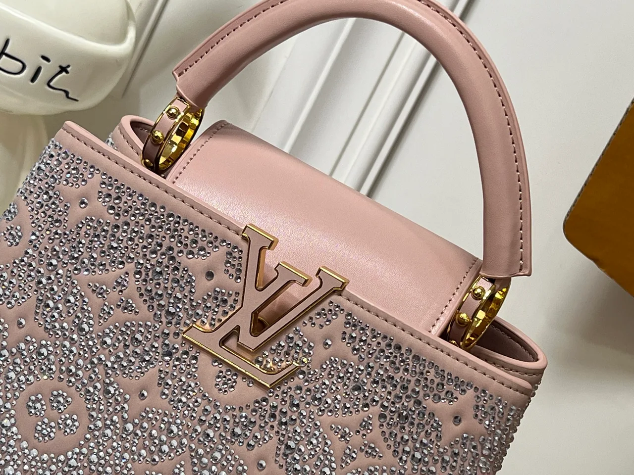 Louis Vuitton Cowhide Quilted Top-Handle Bag in Pink · view 5