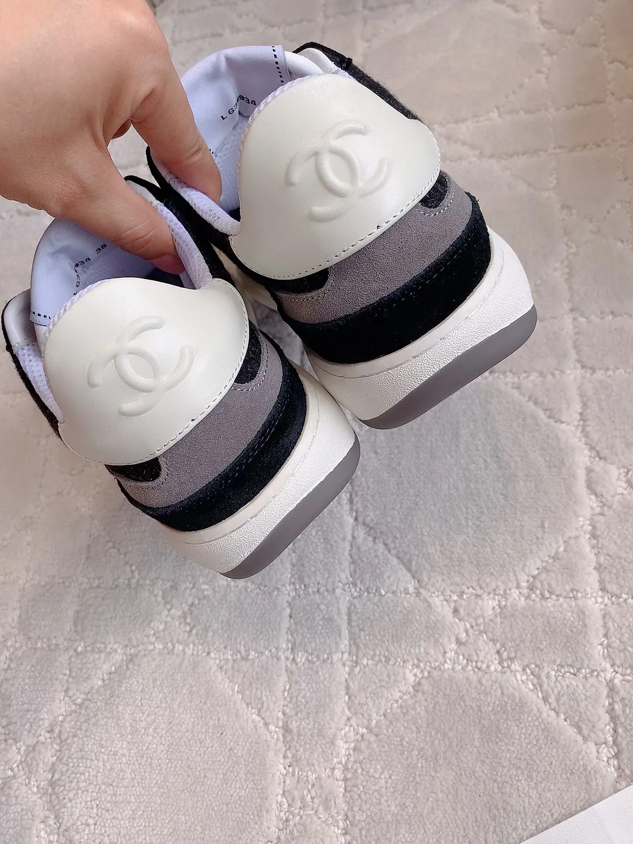 Chanel Cowhide Sneakers in Black · view 8