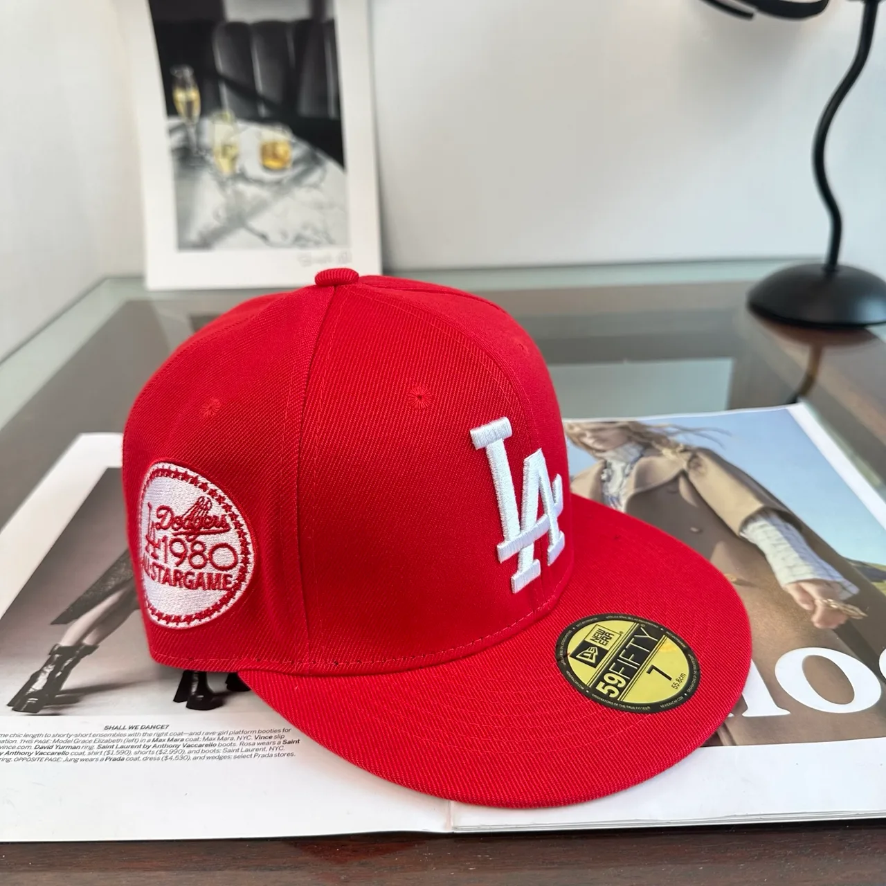 New Era LA fitted graphic cap in Blue & Yellow & Red & Black & White · view 3