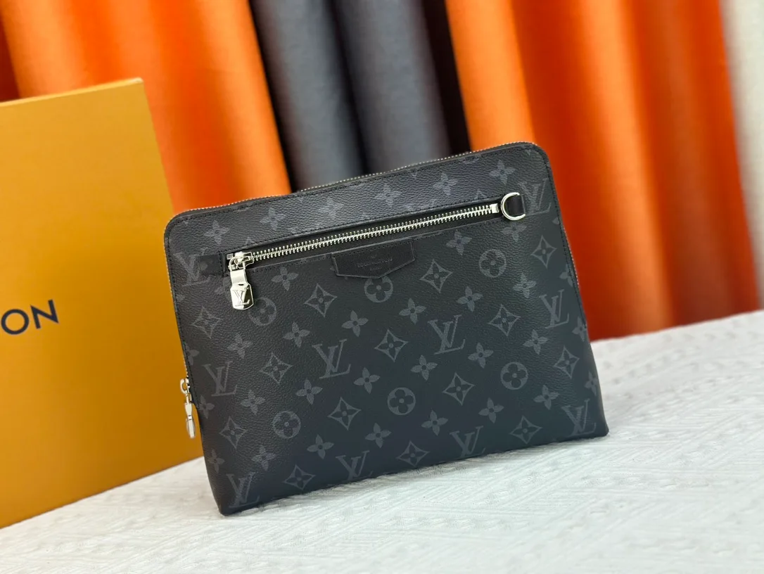 Louis Vuitton Canvas Smooth Clutch in Grey · view 1