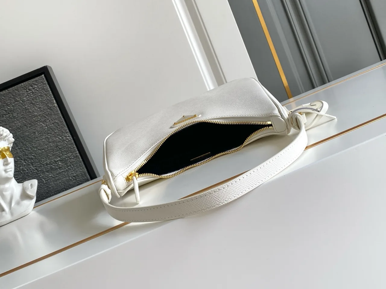 Prada Smooth Hobo Bag in White · view 8