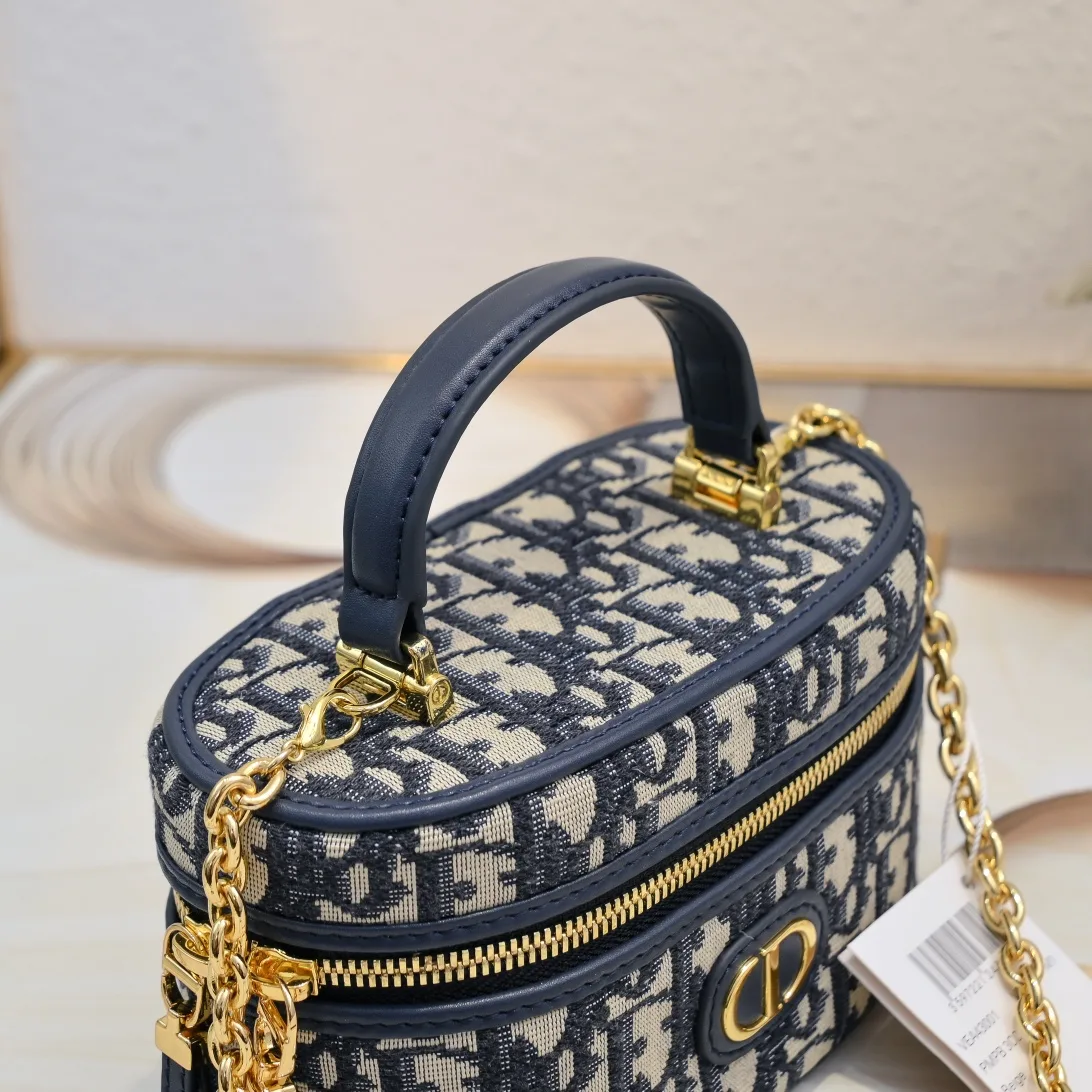 Dior Monogram Zip Vanity Case in Blue · view 4