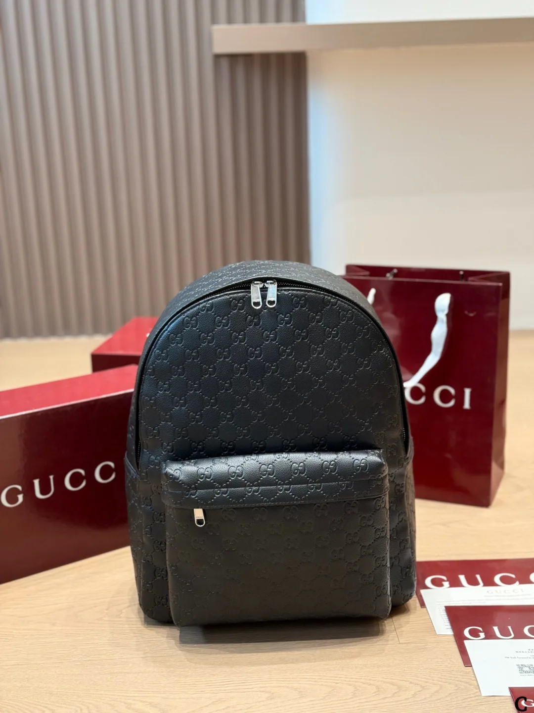 Gucci Cowhide Backpack in Black · view 1