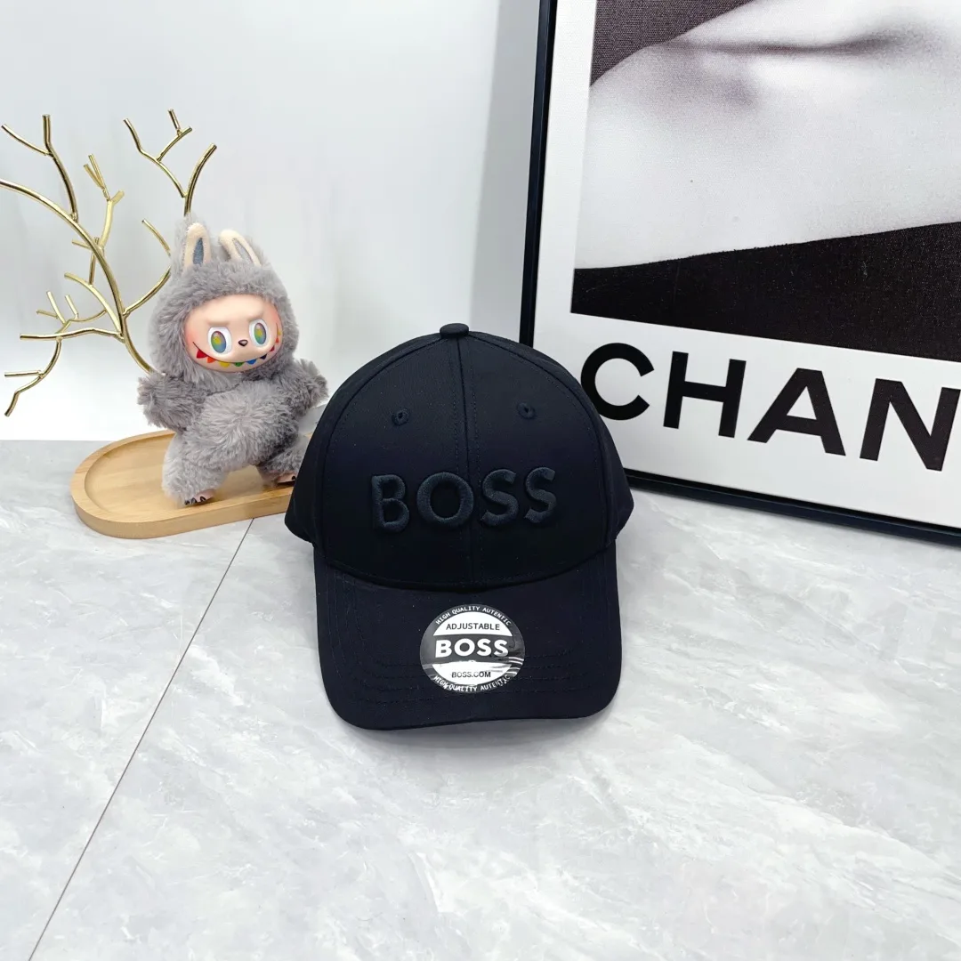 Boss Embroidered Baseball Cap in Black · view 1